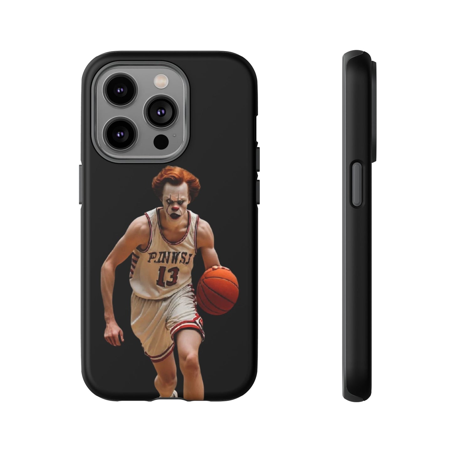 Basketball Clown Samsung and IPhone Phone Case, Tough Cases for Sports Lovers, Unique Gift for Athletes, Fun Phone Accessory, Quirky Sports Merchandise