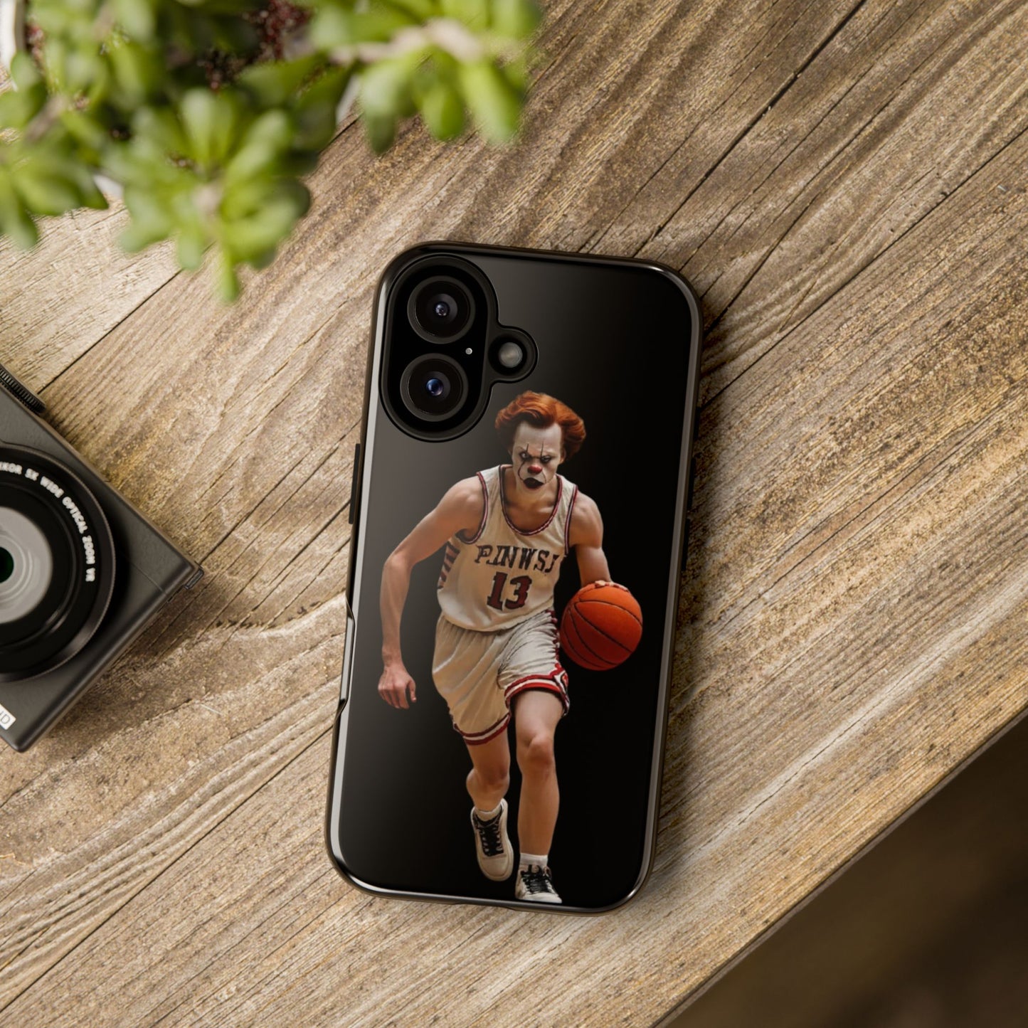 Basketball Clown Samsung and IPhone Phone Case, Tough Cases for Sports Lovers, Unique Gift for Athletes, Fun Phone Accessory, Quirky Sports Merchandise