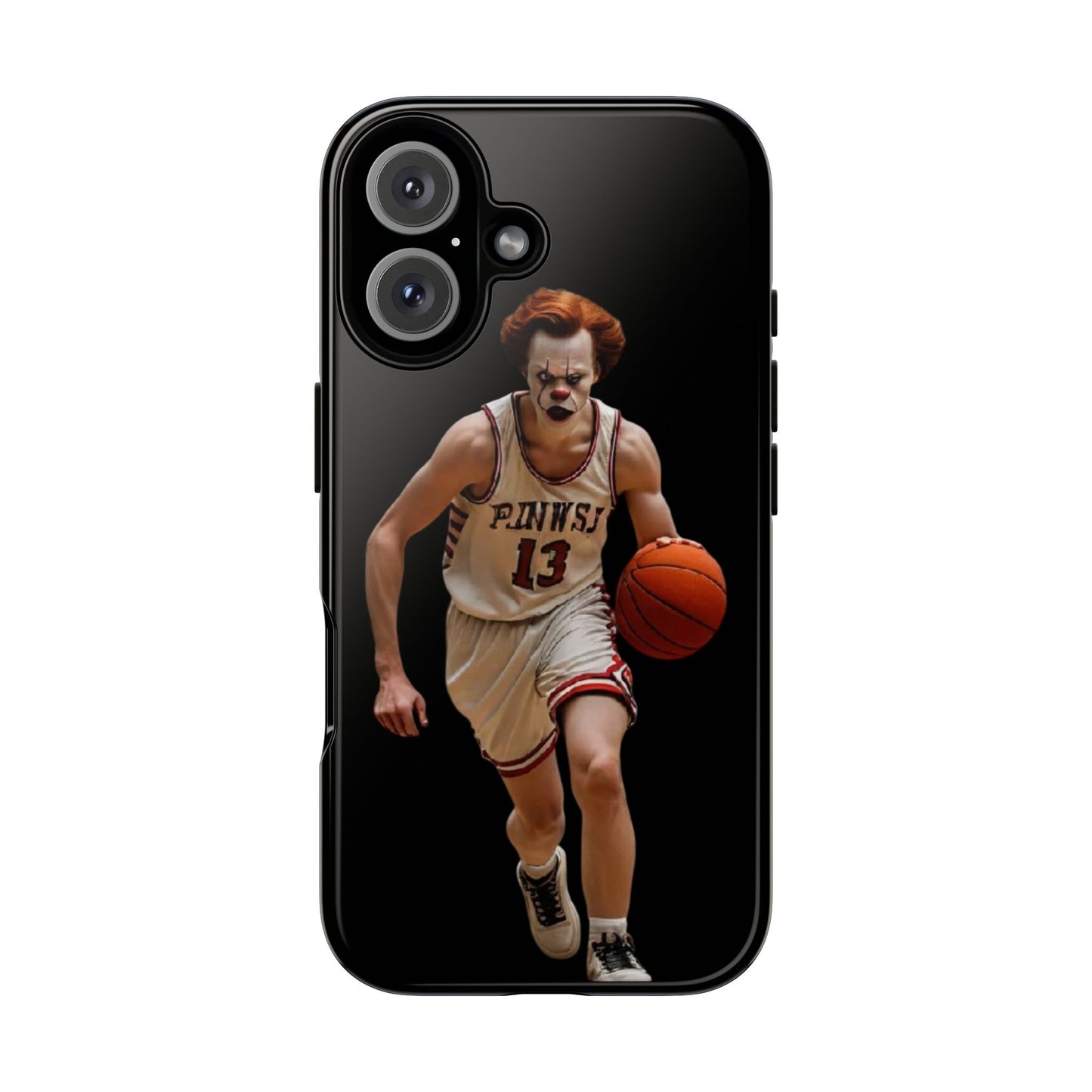 Basketball Clown Samsung and IPhone Phone Case, Tough Cases for Sports Lovers, Unique Gift for Athletes, Fun Phone Accessory, Quirky Sports Merchandise