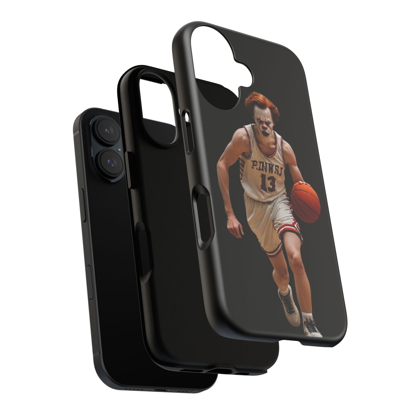 Basketball Clown Samsung and IPhone Phone Case, Tough Cases for Sports Lovers, Unique Gift for Athletes, Fun Phone Accessory, Quirky Sports Merchandise
