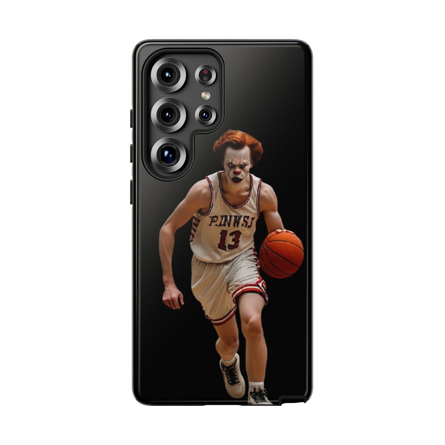 Basketball Clown Samsung and IPhone Phone Case, Tough Cases for Sports Lovers, Unique Gift for Athletes, Fun Phone Accessory, Quirky Sports Merchandise