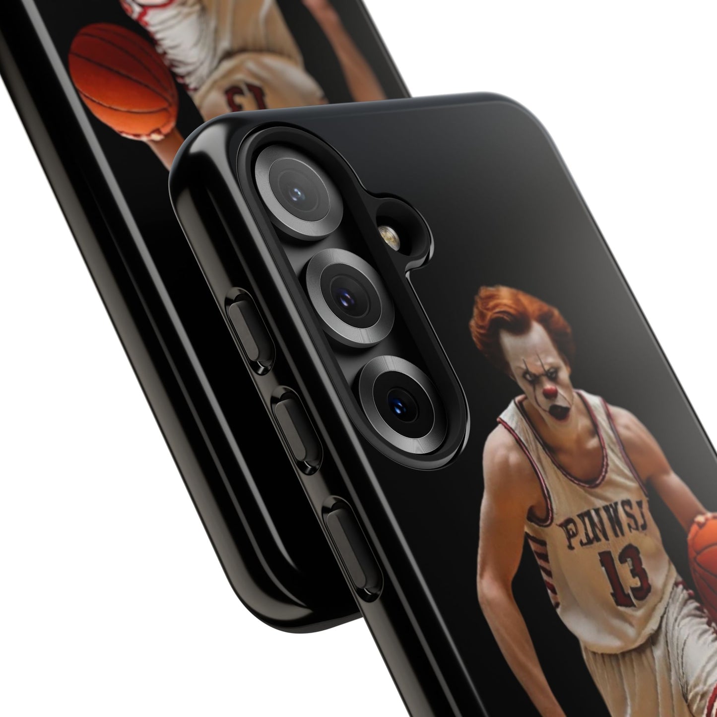 Basketball Clown Samsung and IPhone Phone Case, Tough Cases for Sports Lovers, Unique Gift for Athletes, Fun Phone Accessory, Quirky Sports Merchandise