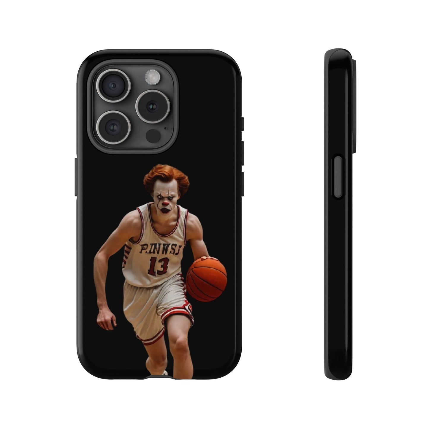Basketball Clown Samsung and IPhone Phone Case, Tough Cases for Sports Lovers, Unique Gift for Athletes, Fun Phone Accessory, Quirky Sports Merchandise