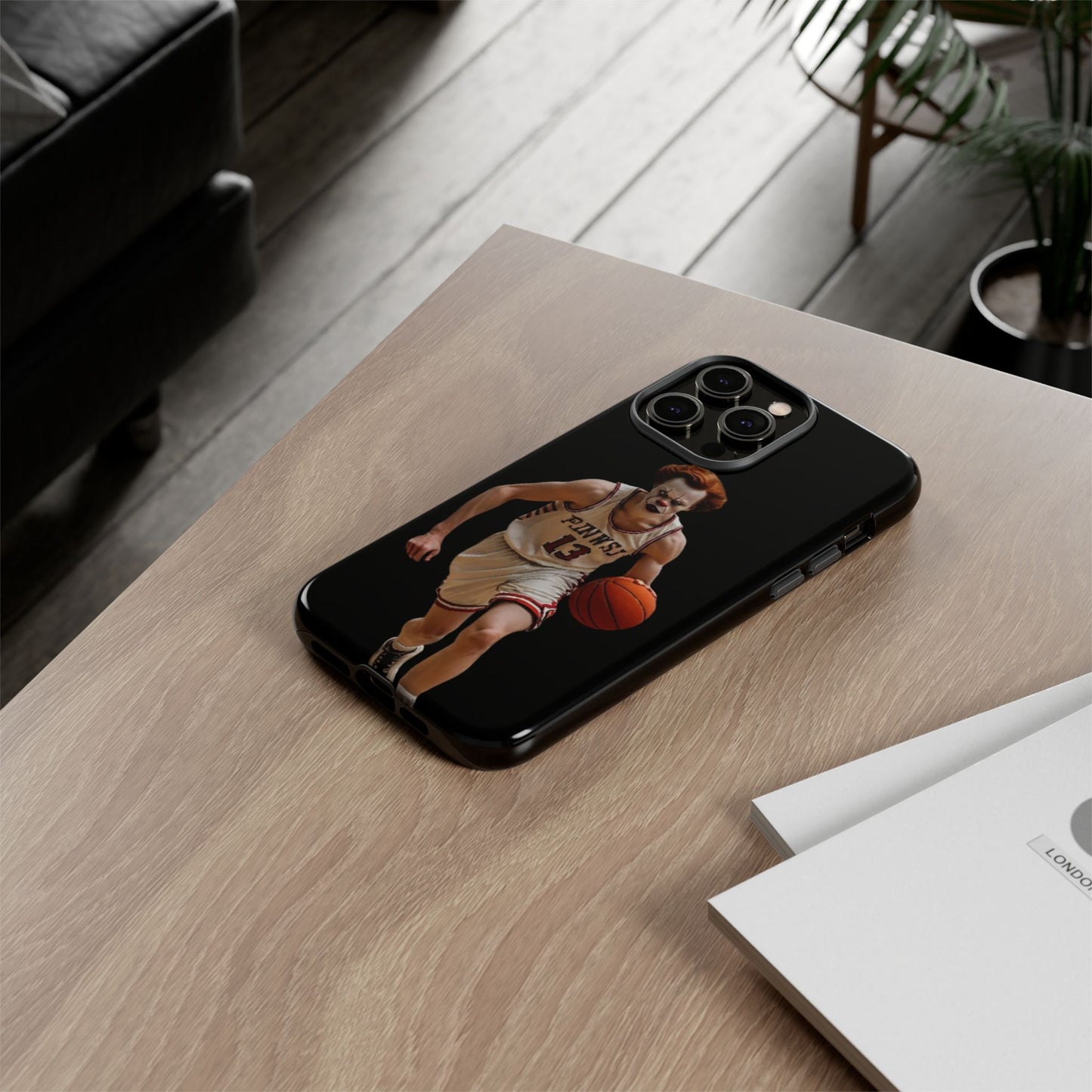 Basketball Clown Samsung and IPhone Phone Case, Tough Cases for Sports Lovers, Unique Gift for Athletes, Fun Phone Accessory, Quirky Sports Merchandise