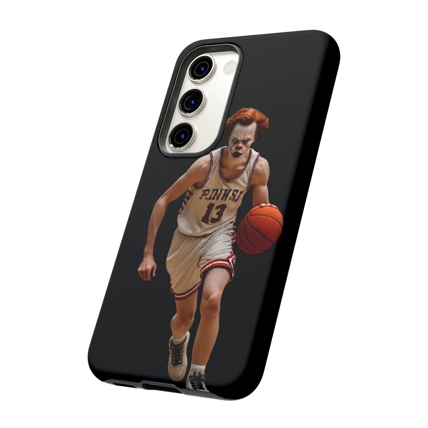 Basketball Clown Samsung and IPhone Phone Case, Tough Cases for Sports Lovers, Unique Gift for Athletes, Fun Phone Accessory, Quirky Sports Merchandise