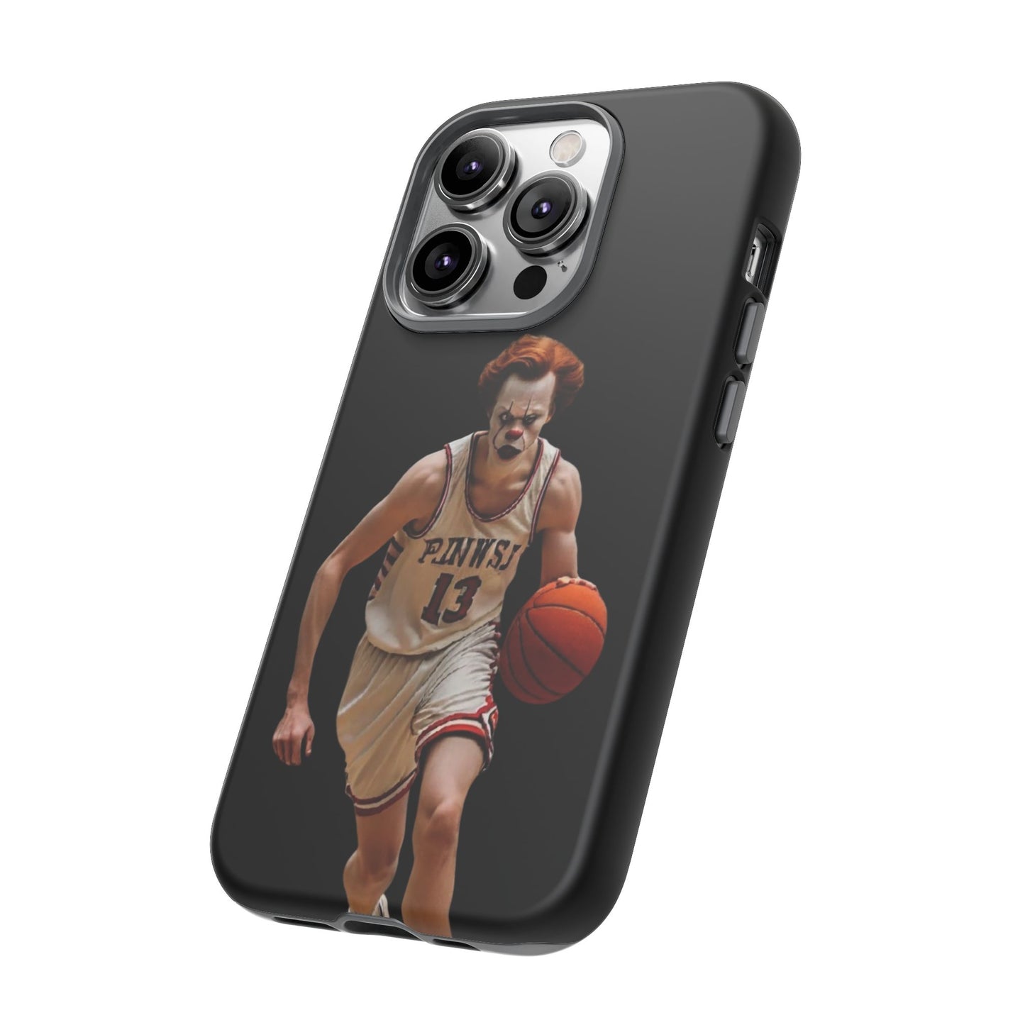 Basketball Clown Samsung and IPhone Phone Case, Tough Cases for Sports Lovers, Unique Gift for Athletes, Fun Phone Accessory, Quirky Sports Merchandise