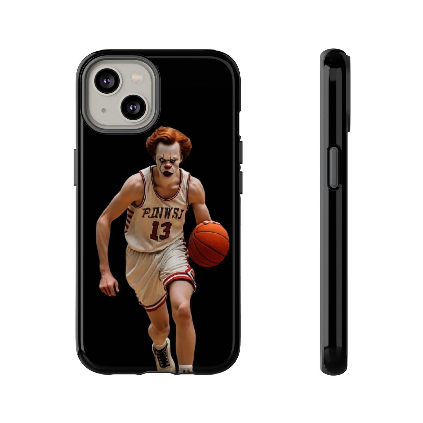 Basketball Clown Samsung and IPhone Phone Case, Tough Cases for Sports Lovers, Unique Gift for Athletes, Fun Phone Accessory, Quirky Sports Merchandise