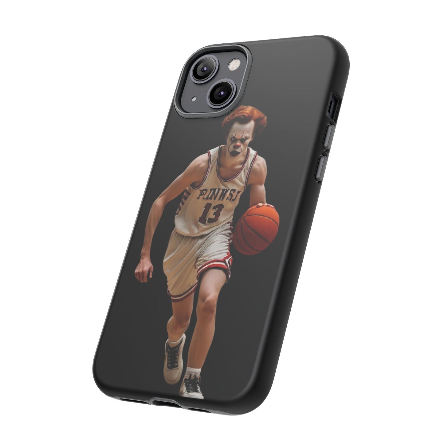 Basketball Clown Samsung and IPhone Phone Case, Tough Cases for Sports Lovers, Unique Gift for Athletes, Fun Phone Accessory, Quirky Sports Merchandise