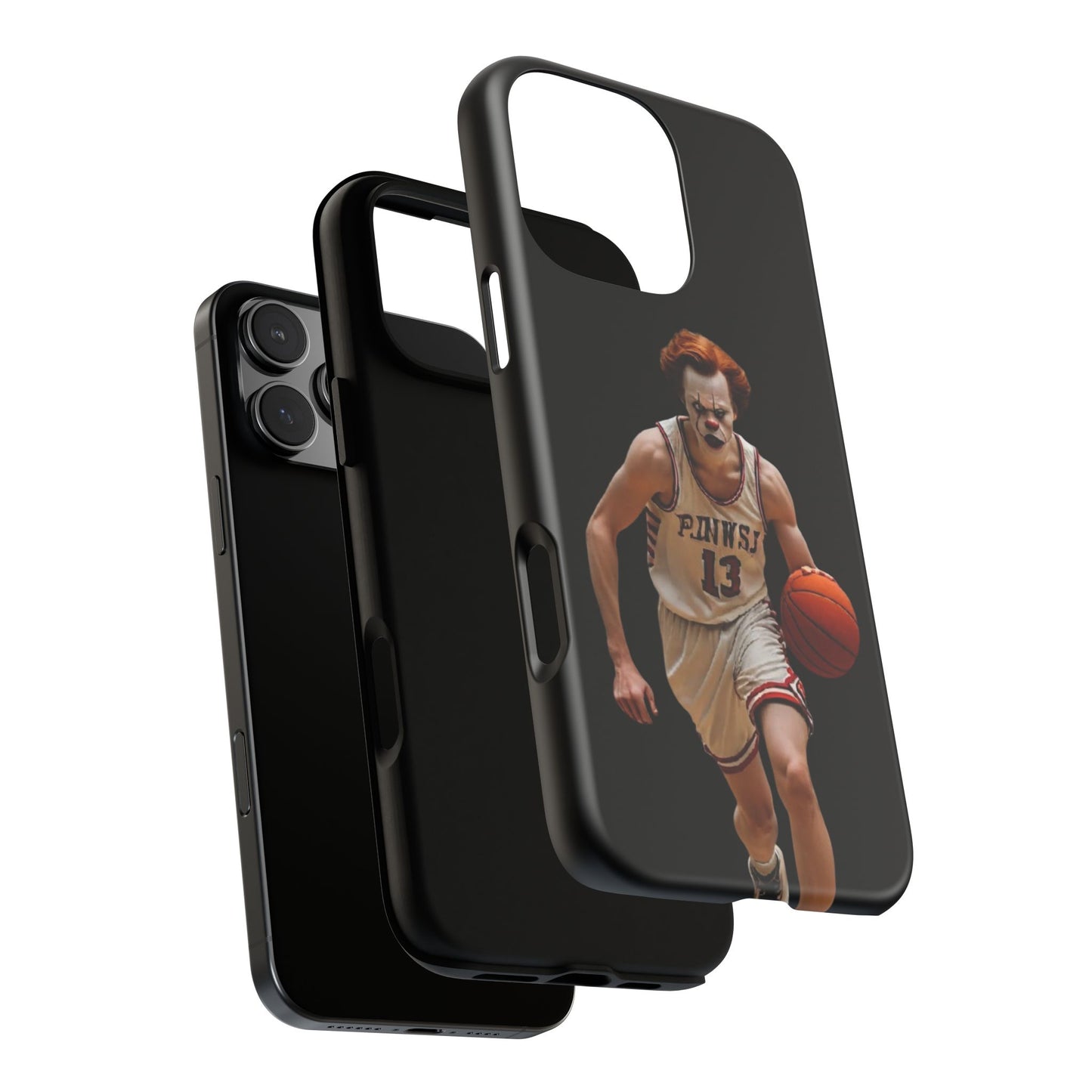 Basketball Clown Samsung and IPhone Phone Case, Tough Cases for Sports Lovers, Unique Gift for Athletes, Fun Phone Accessory, Quirky Sports Merchandise