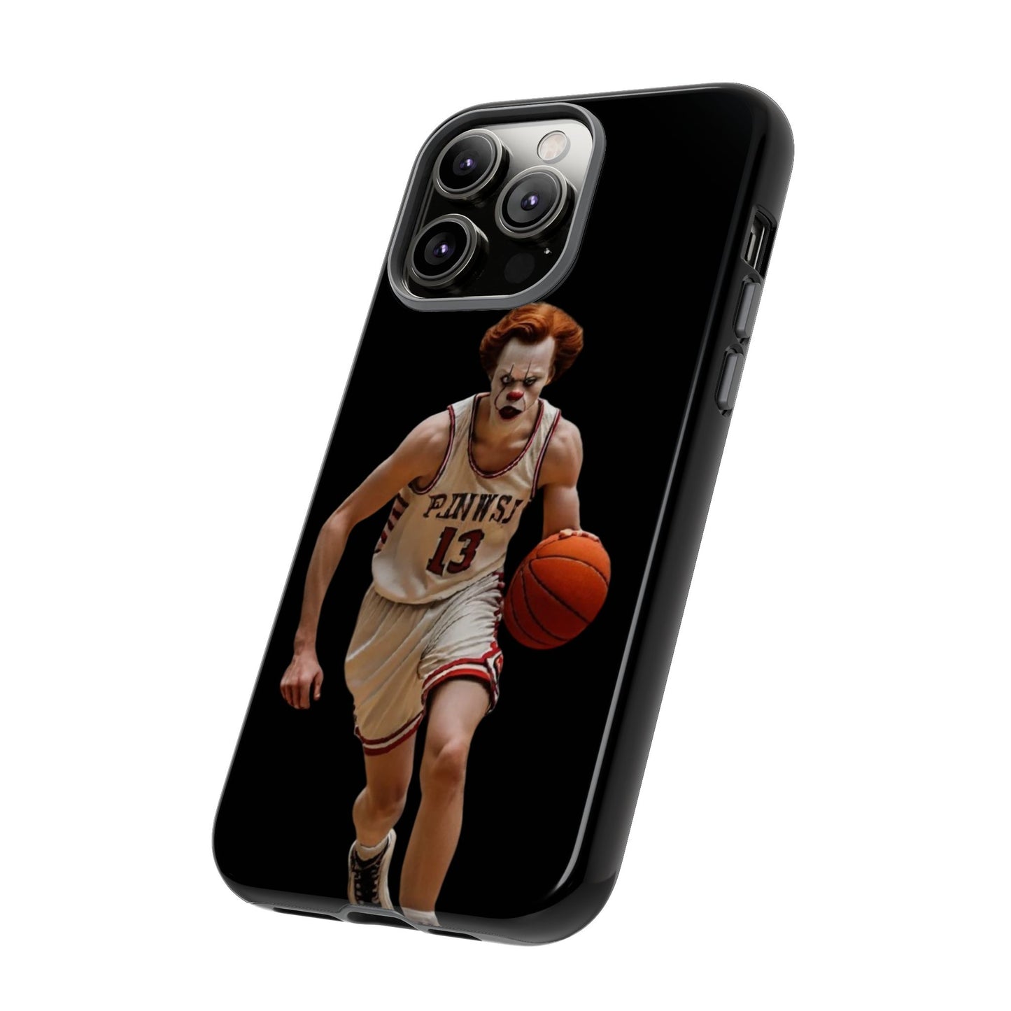 Basketball Clown Samsung and IPhone Phone Case, Tough Cases for Sports Lovers, Unique Gift for Athletes, Fun Phone Accessory, Quirky Sports Merchandise