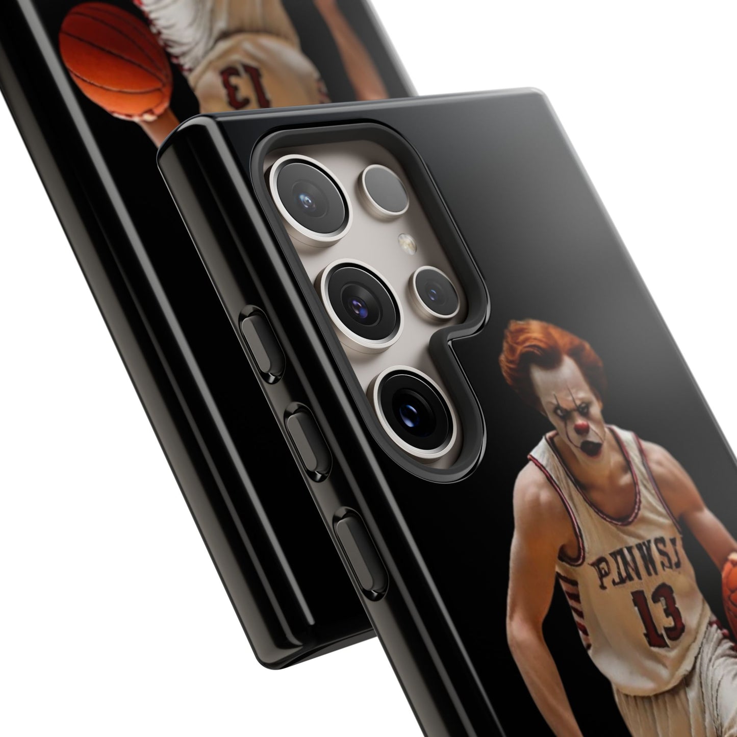 Basketball Clown Samsung and IPhone Phone Case, Tough Cases for Sports Lovers, Unique Gift for Athletes, Fun Phone Accessory, Quirky Sports Merchandise