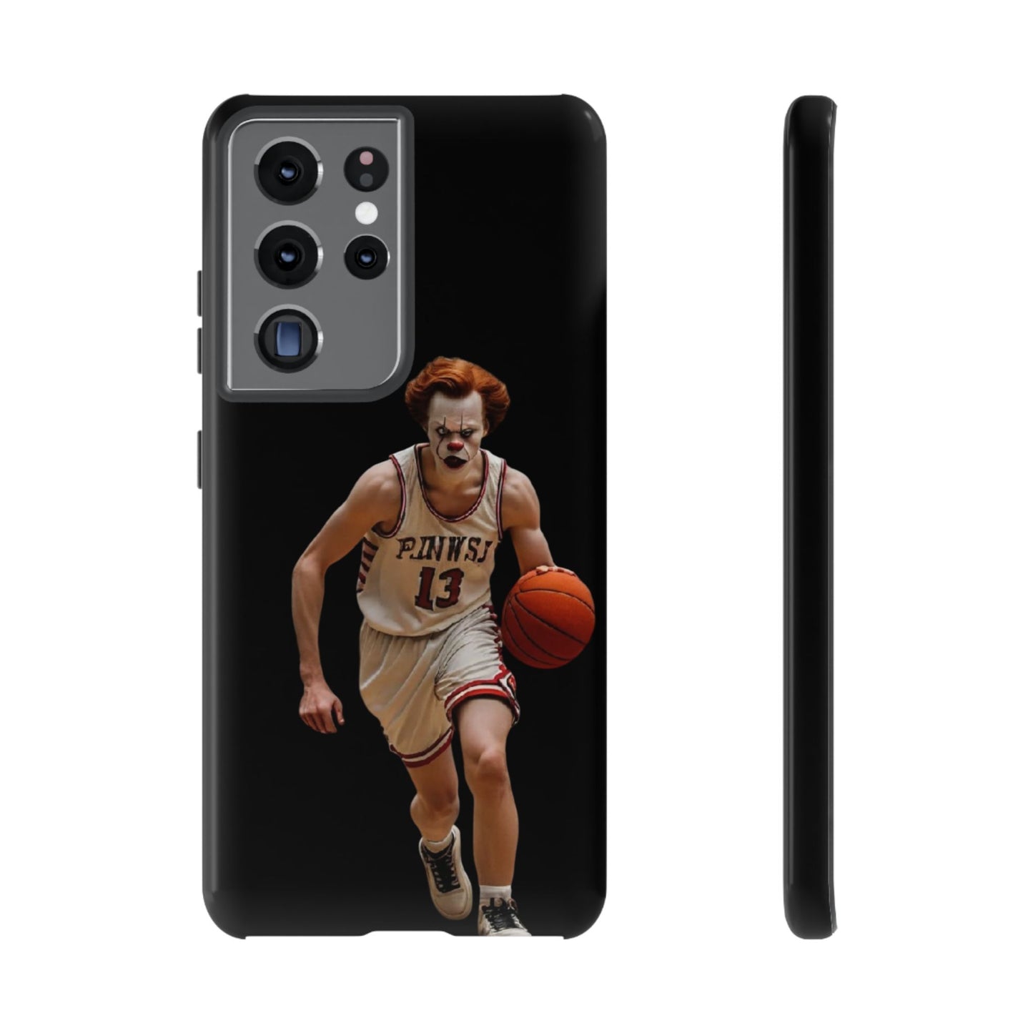 Basketball Clown Samsung and IPhone Phone Case, Tough Cases for Sports Lovers, Unique Gift for Athletes, Fun Phone Accessory, Quirky Sports Merchandise