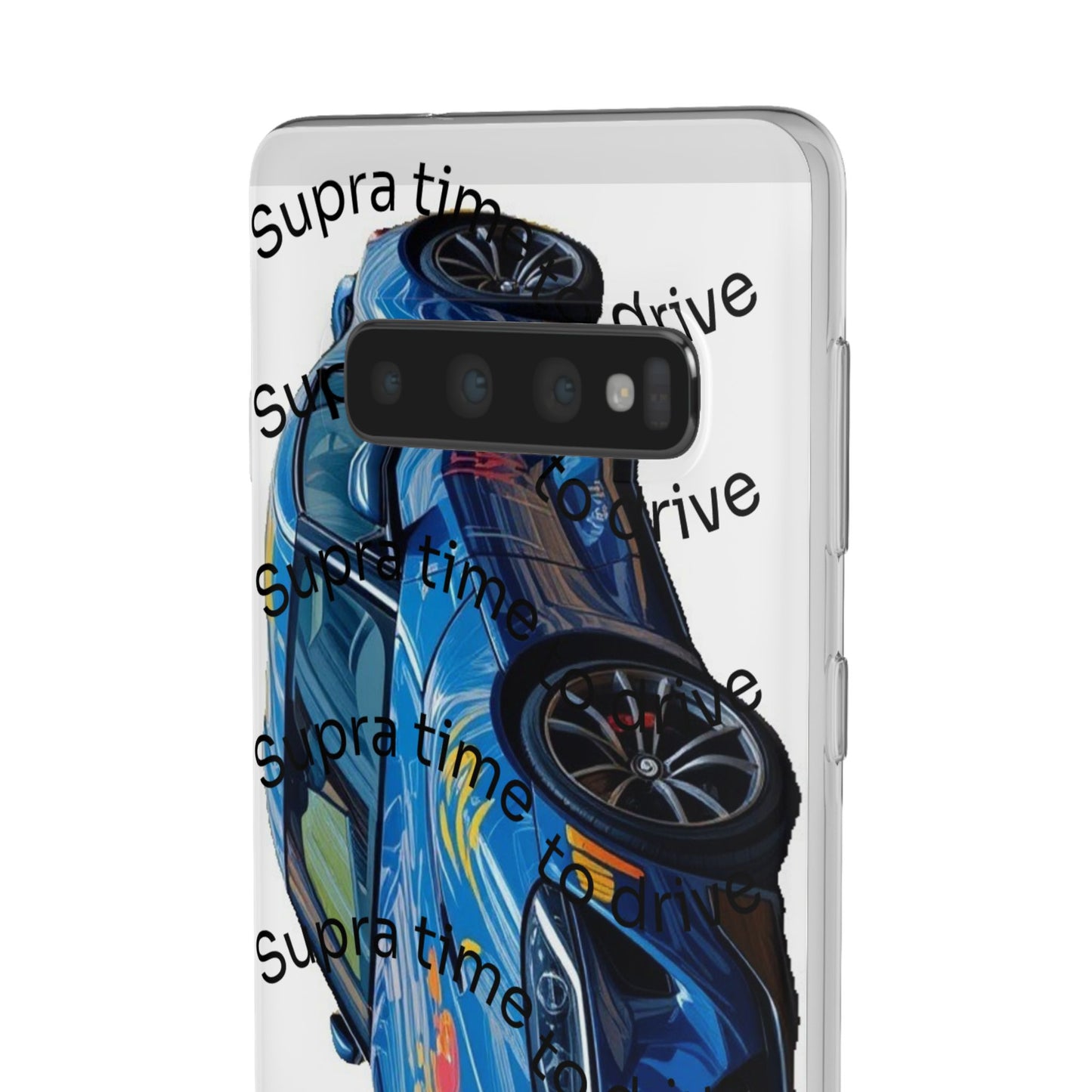 Cool Car Design Flexi Cases - Supra Time to Drive, Phone Cover, Automotive Gift, Trendy Accessory, Car Lover Merchandise