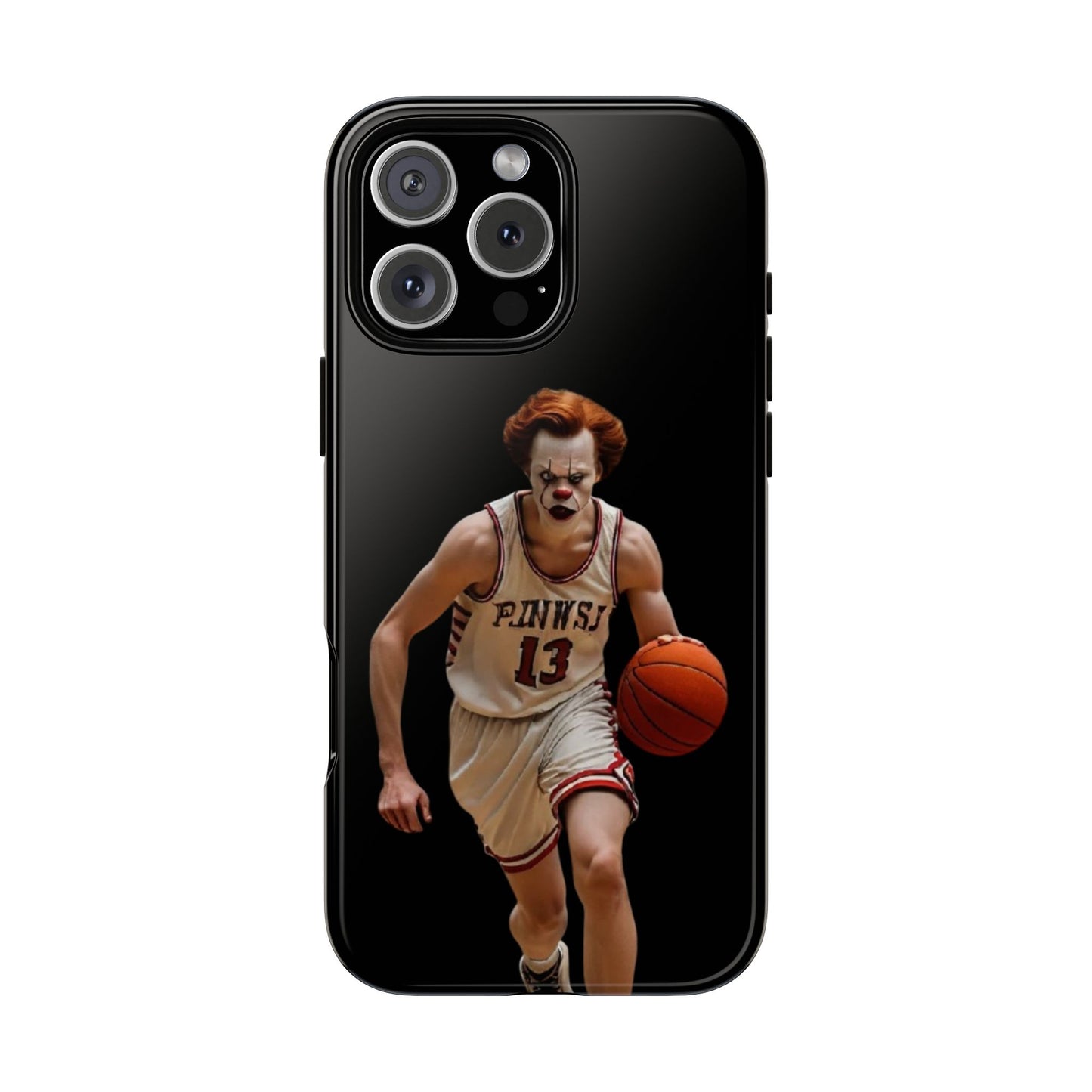 Basketball Clown Samsung and IPhone Phone Case, Tough Cases for Sports Lovers, Unique Gift for Athletes, Fun Phone Accessory, Quirky Sports Merchandise