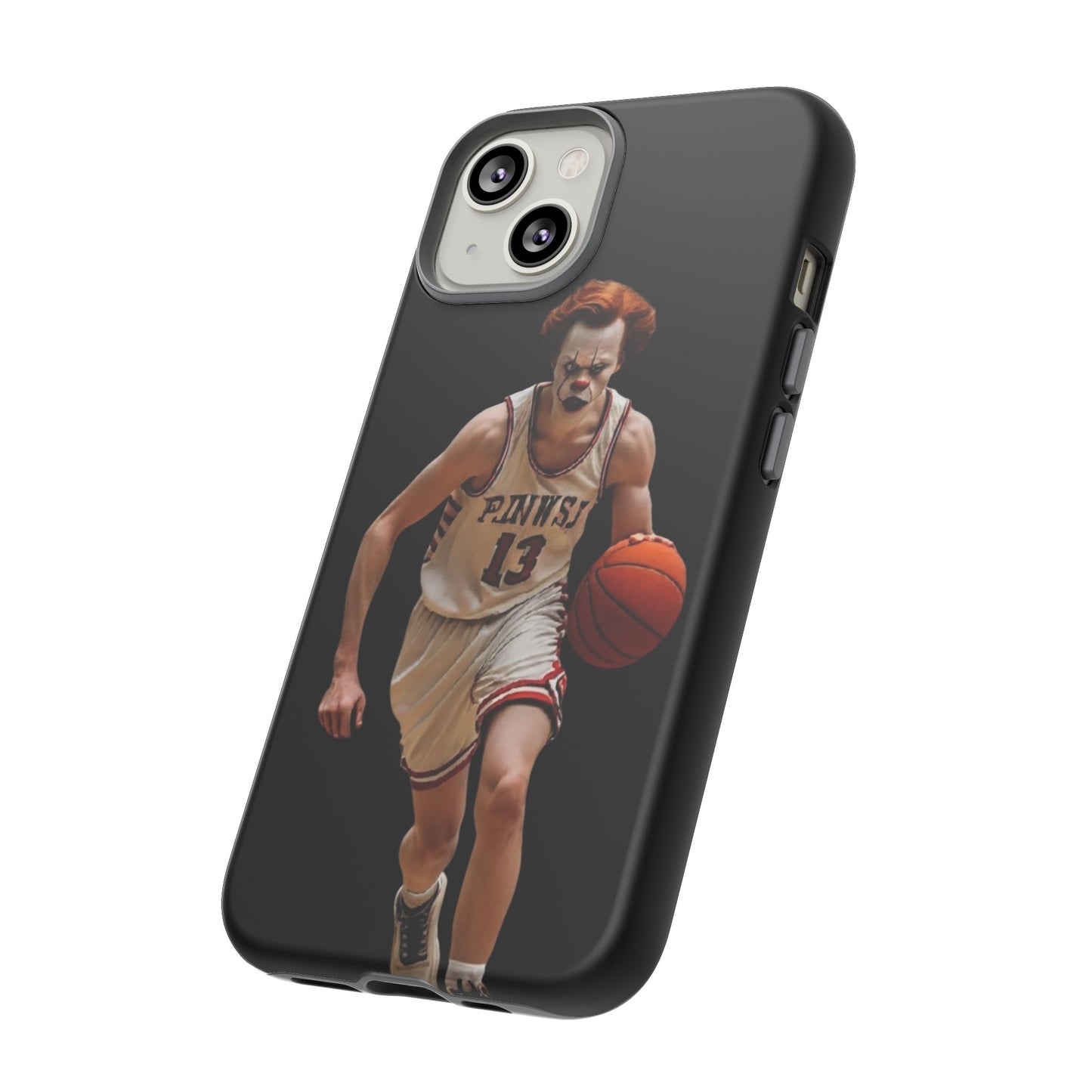 Basketball Clown Samsung and IPhone Phone Case, Tough Cases for Sports Lovers, Unique Gift for Athletes, Fun Phone Accessory, Quirky Sports Merchandise