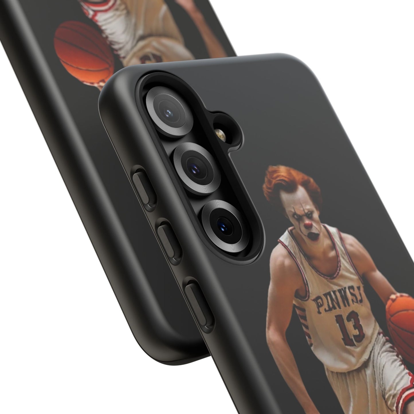 Basketball Clown Samsung and IPhone Phone Case, Tough Cases for Sports Lovers, Unique Gift for Athletes, Fun Phone Accessory, Quirky Sports Merchandise