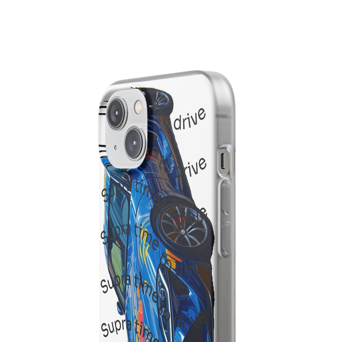 Cool Car Design Flexi Cases - Supra Time to Drive, Phone Cover, Automotive Gift, Trendy Accessory, Car Lover Merchandise