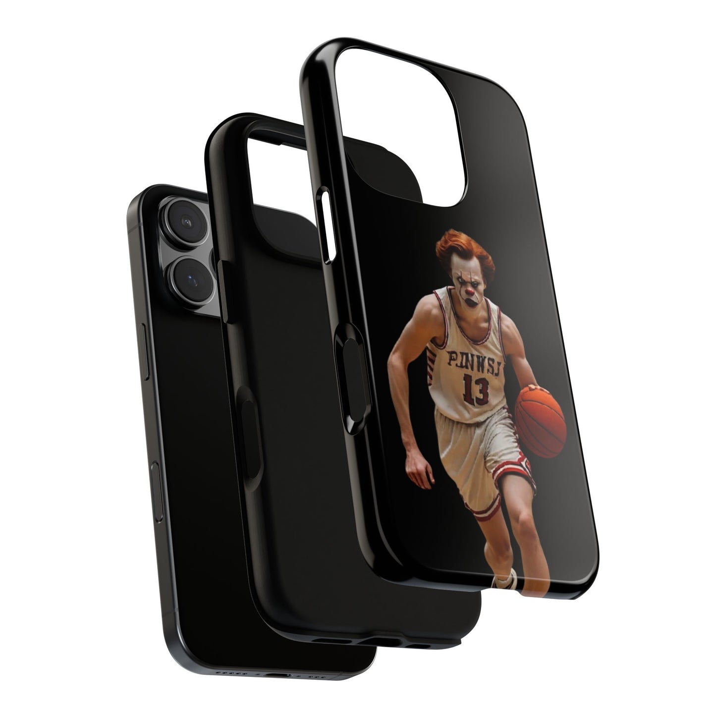 Basketball Clown Samsung and IPhone Phone Case, Tough Cases for Sports Lovers, Unique Gift for Athletes, Fun Phone Accessory, Quirky Sports Merchandise