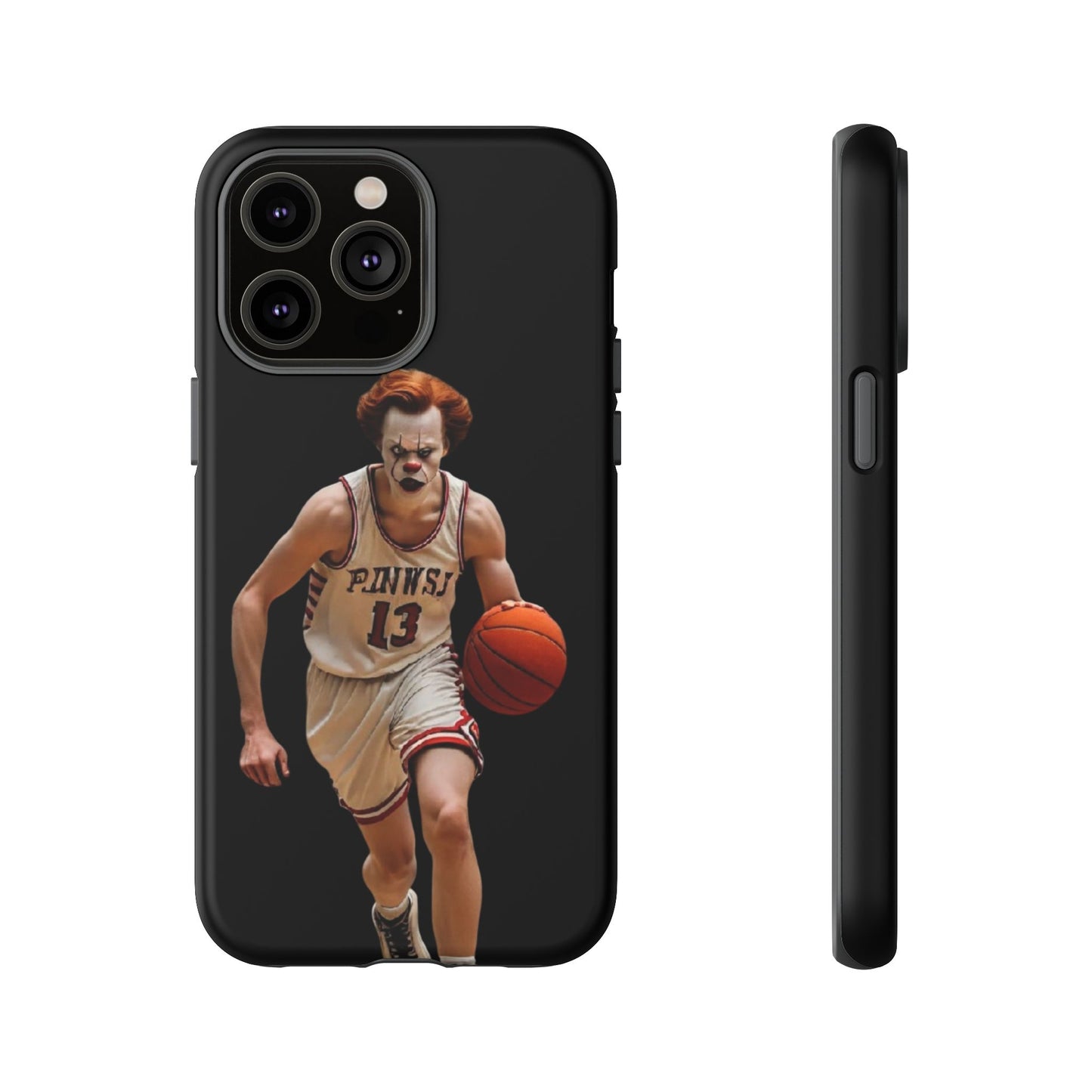 Basketball Clown Samsung and IPhone Phone Case, Tough Cases for Sports Lovers, Unique Gift for Athletes, Fun Phone Accessory, Quirky Sports Merchandise