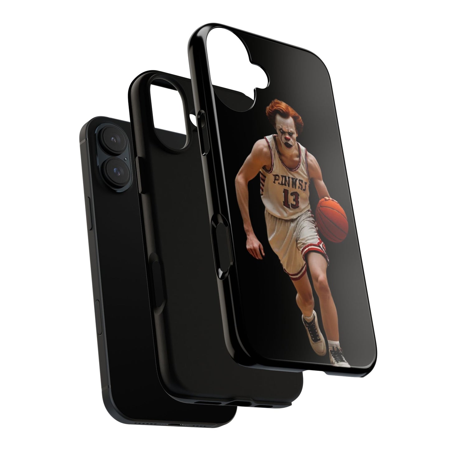 Basketball Clown Samsung and IPhone Phone Case, Tough Cases for Sports Lovers, Unique Gift for Athletes, Fun Phone Accessory, Quirky Sports Merchandise