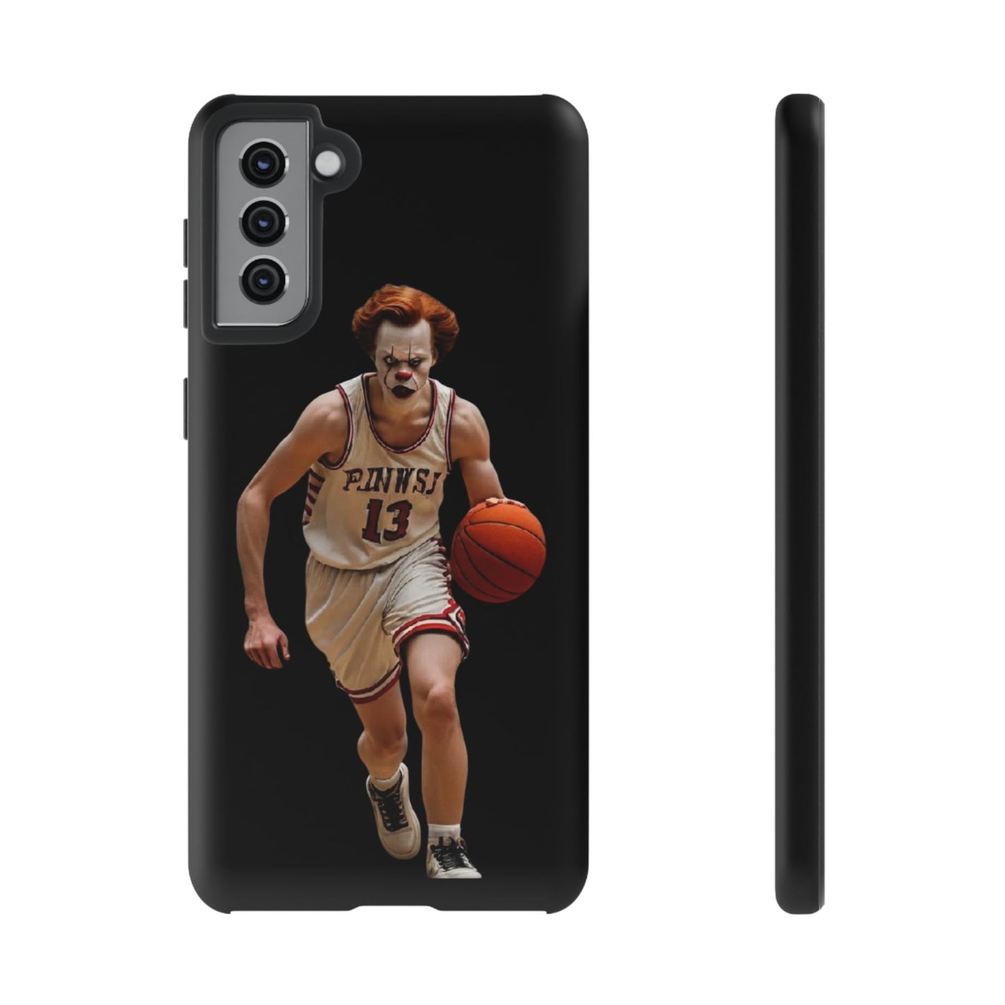 Basketball Clown Samsung and IPhone Phone Case, Tough Cases for Sports Lovers, Unique Gift for Athletes, Fun Phone Accessory, Quirky Sports Merchandise