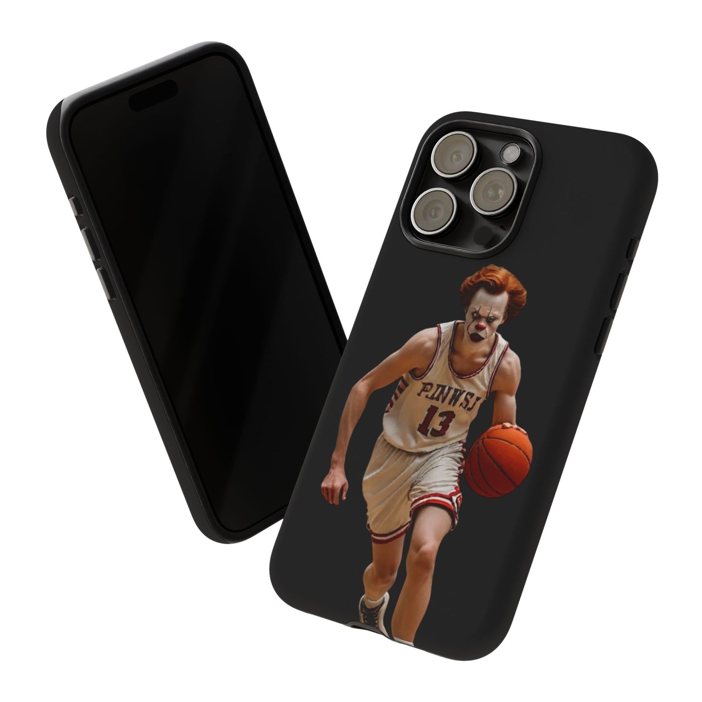 Basketball Clown Samsung and IPhone Phone Case, Tough Cases for Sports Lovers, Unique Gift for Athletes, Fun Phone Accessory, Quirky Sports Merchandise