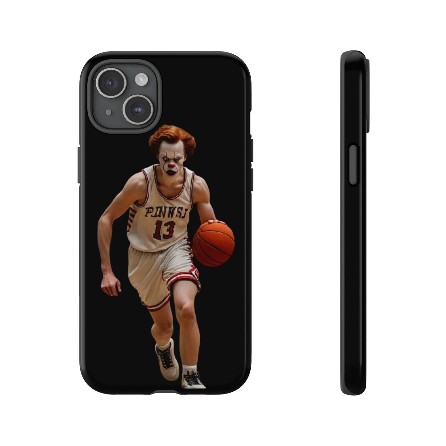 Basketball Clown Samsung and IPhone Phone Case, Tough Cases for Sports Lovers, Unique Gift for Athletes, Fun Phone Accessory, Quirky Sports Merchandise