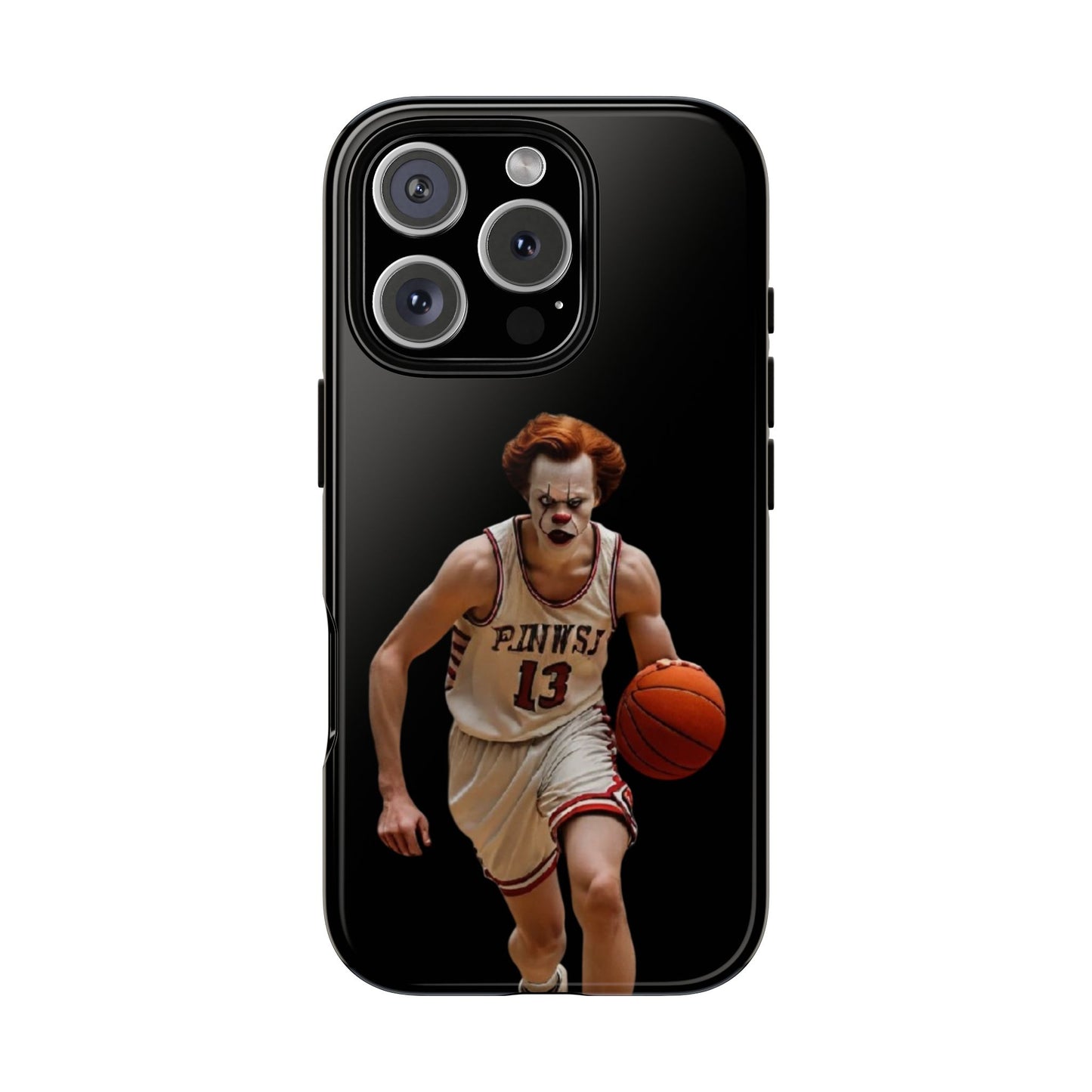 Basketball Clown Samsung and IPhone Phone Case, Tough Cases for Sports Lovers, Unique Gift for Athletes, Fun Phone Accessory, Quirky Sports Merchandise