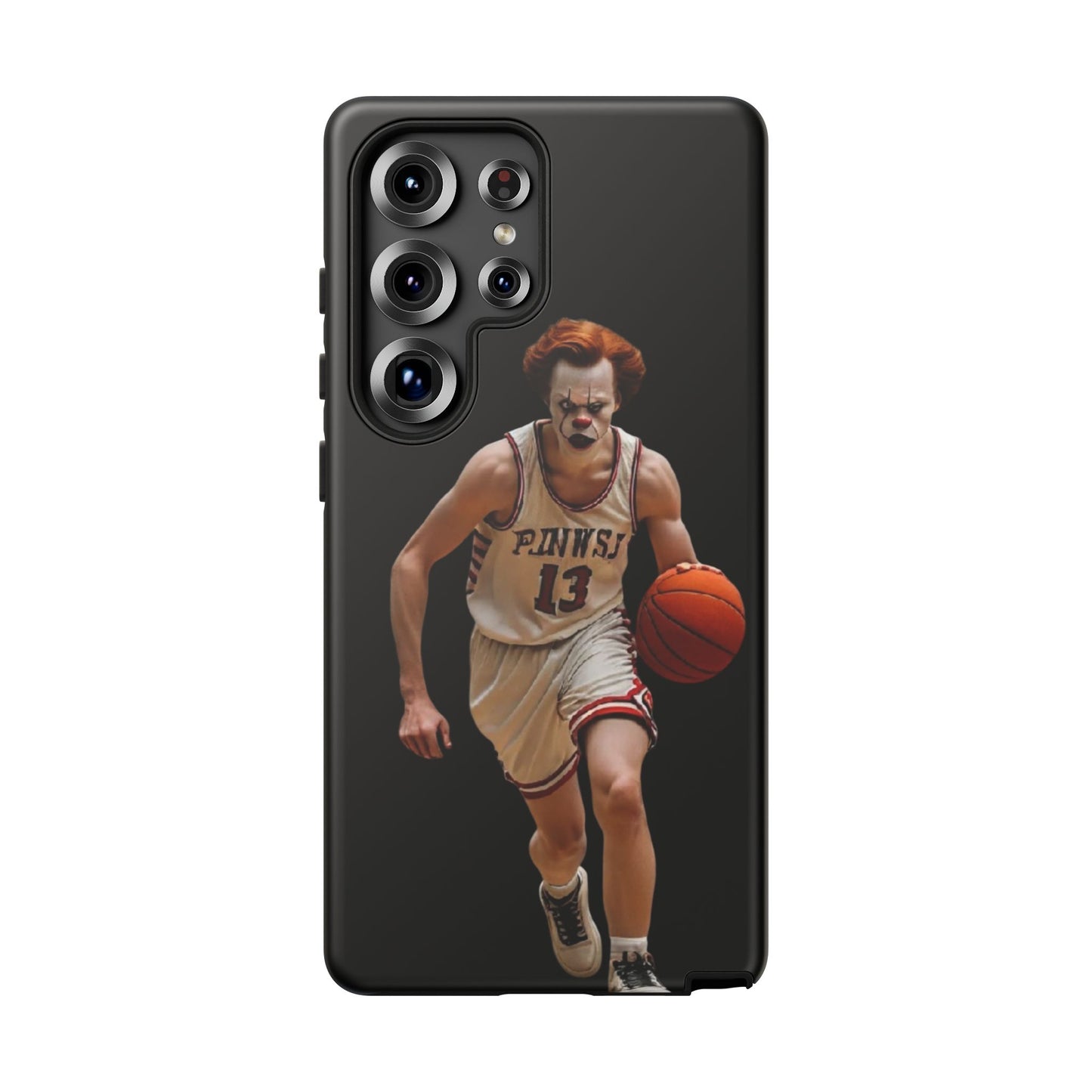 Basketball Clown Samsung and IPhone Phone Case, Tough Cases for Sports Lovers, Unique Gift for Athletes, Fun Phone Accessory, Quirky Sports Merchandise