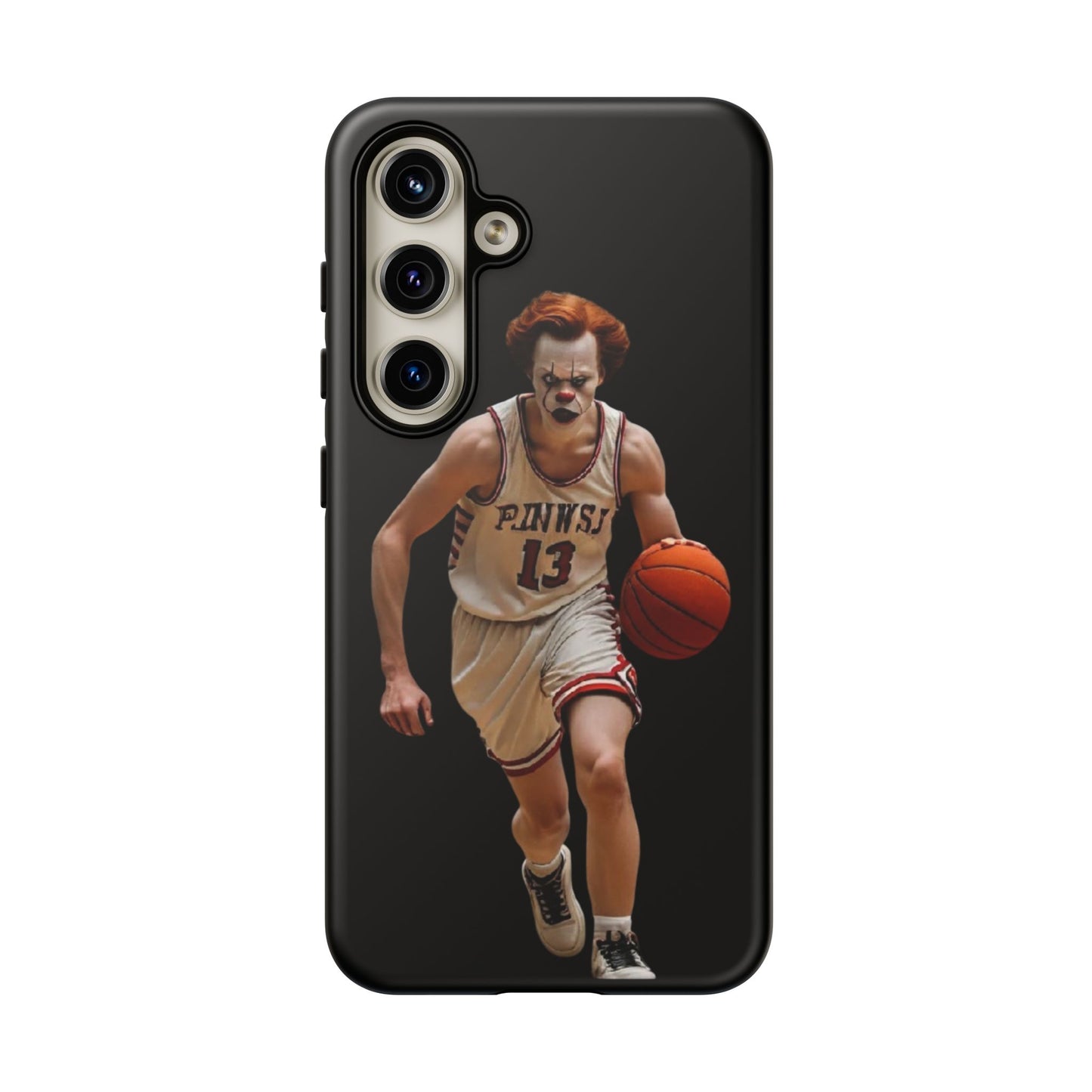 Basketball Clown Samsung and IPhone Phone Case, Tough Cases for Sports Lovers, Unique Gift for Athletes, Fun Phone Accessory, Quirky Sports Merchandise