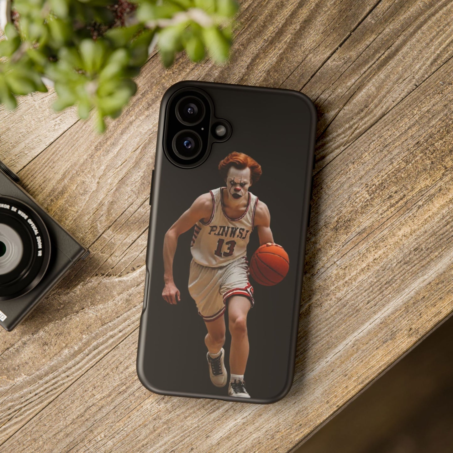 Basketball Clown Samsung and IPhone Phone Case, Tough Cases for Sports Lovers, Unique Gift for Athletes, Fun Phone Accessory, Quirky Sports Merchandise