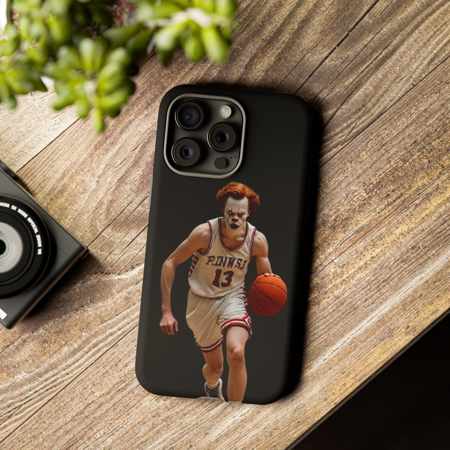 Basketball Clown Samsung and IPhone Phone Case, Tough Cases for Sports Lovers, Unique Gift for Athletes, Fun Phone Accessory, Quirky Sports Merchandise