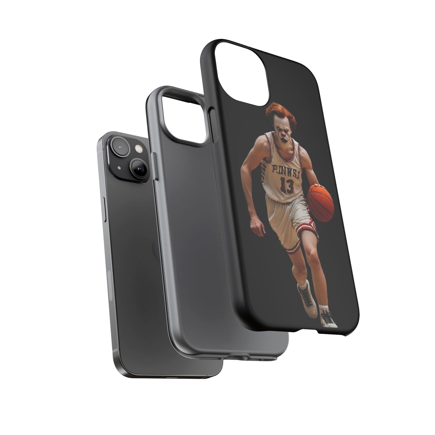 Basketball Clown Samsung and IPhone Phone Case, Tough Cases for Sports Lovers, Unique Gift for Athletes, Fun Phone Accessory, Quirky Sports Merchandise