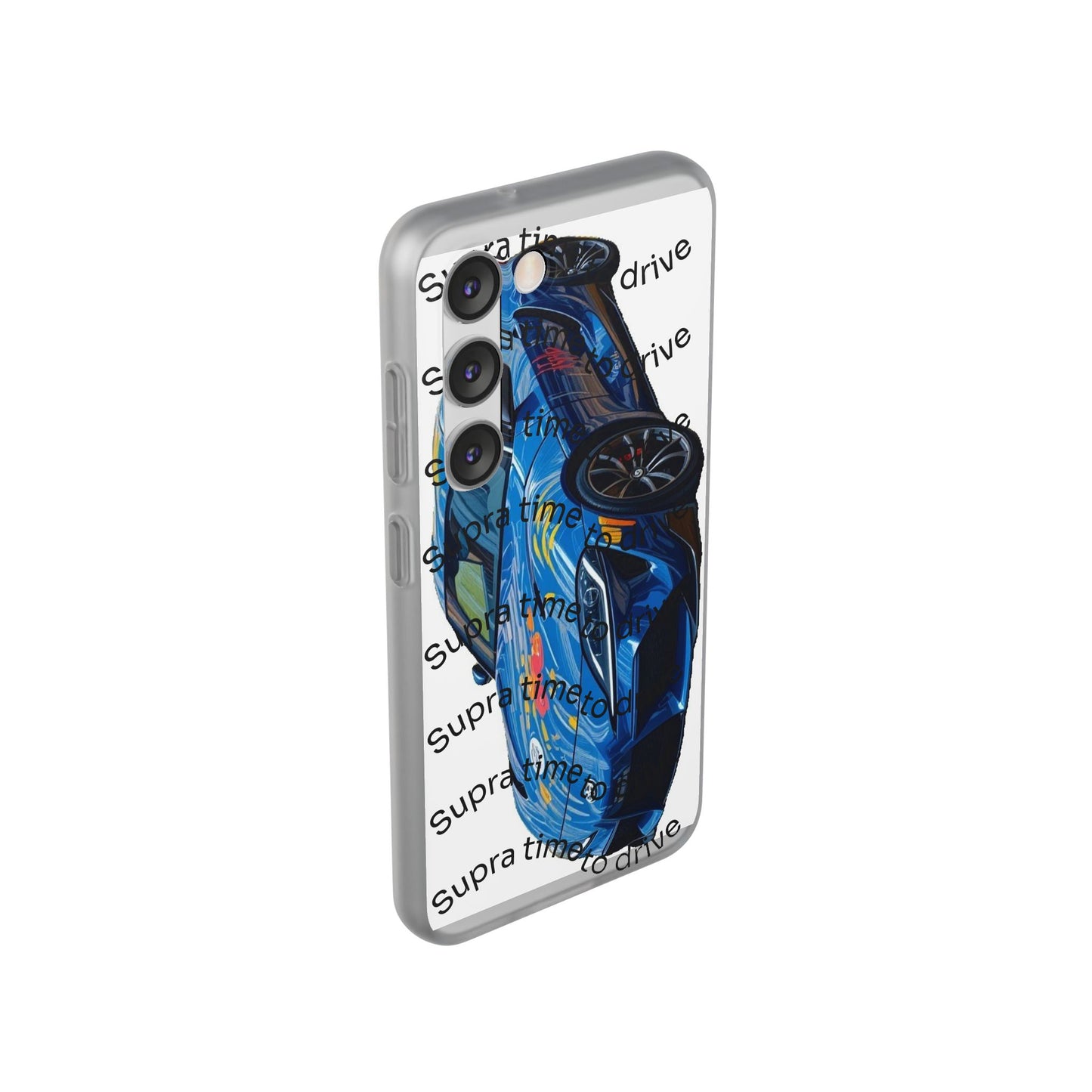 Cool Car Design Flexi Cases - Supra Time to Drive, Phone Cover, Automotive Gift, Trendy Accessory, Car Lover Merchandise