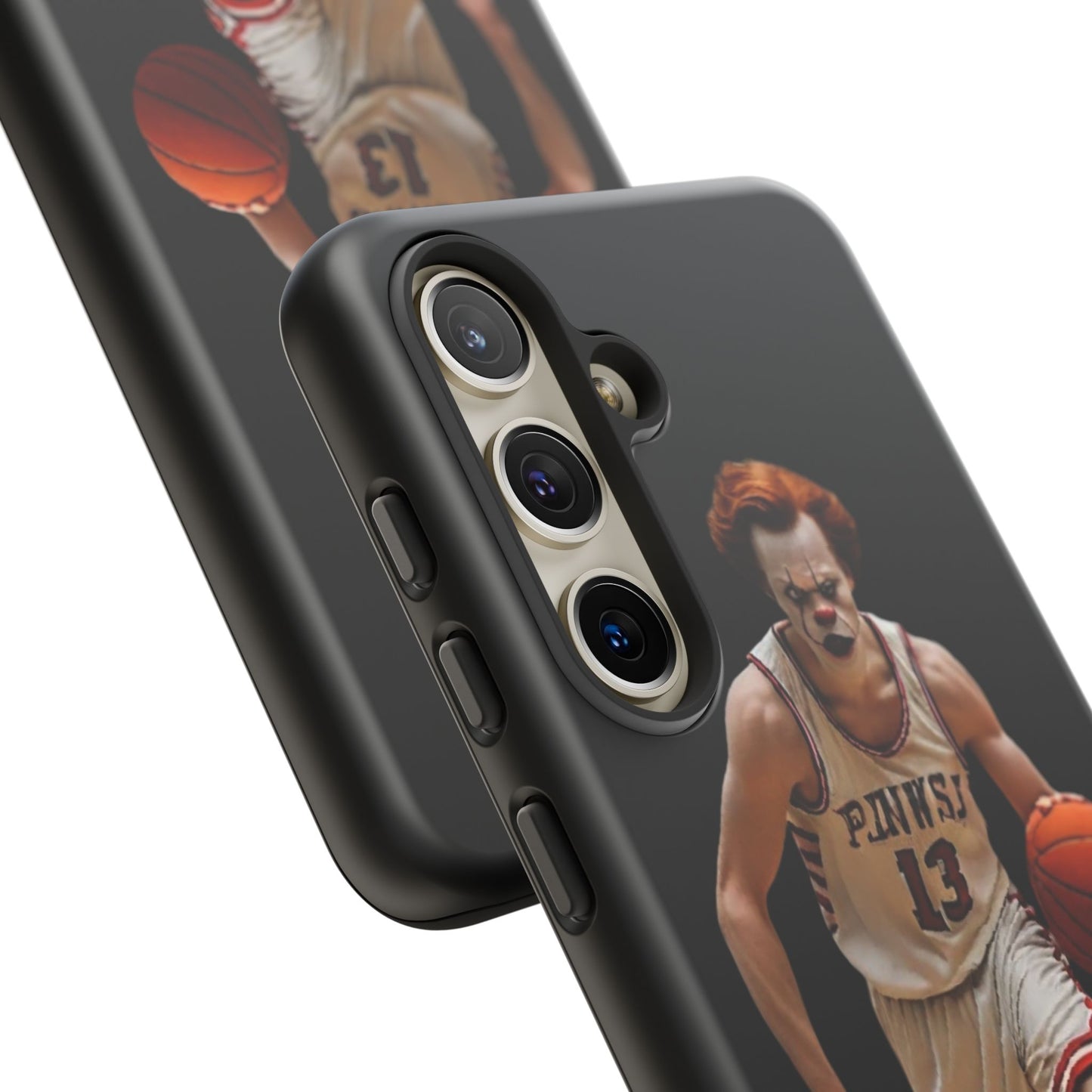 Basketball Clown Samsung and IPhone Phone Case, Tough Cases for Sports Lovers, Unique Gift for Athletes, Fun Phone Accessory, Quirky Sports Merchandise