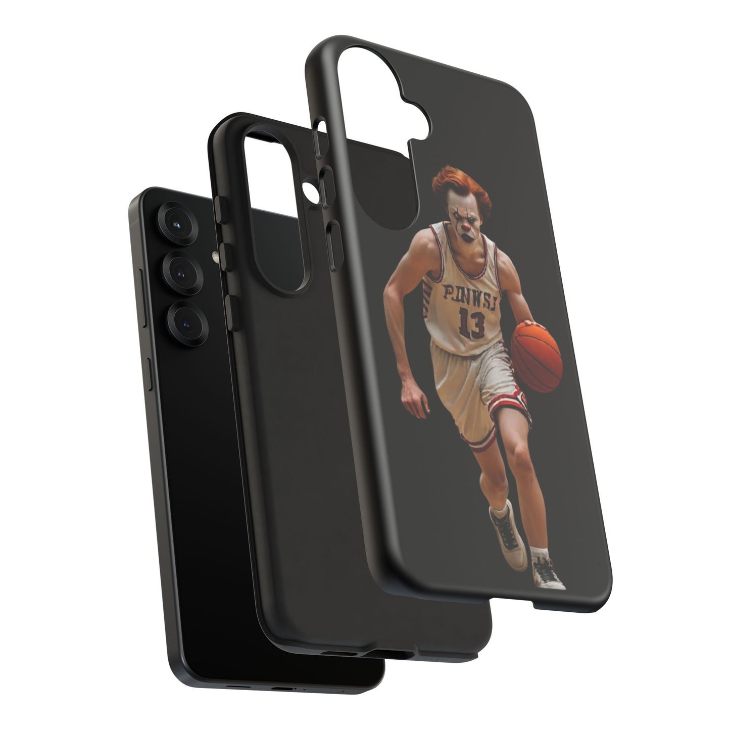 Basketball Clown Samsung and IPhone Phone Case, Tough Cases for Sports Lovers, Unique Gift for Athletes, Fun Phone Accessory, Quirky Sports Merchandise