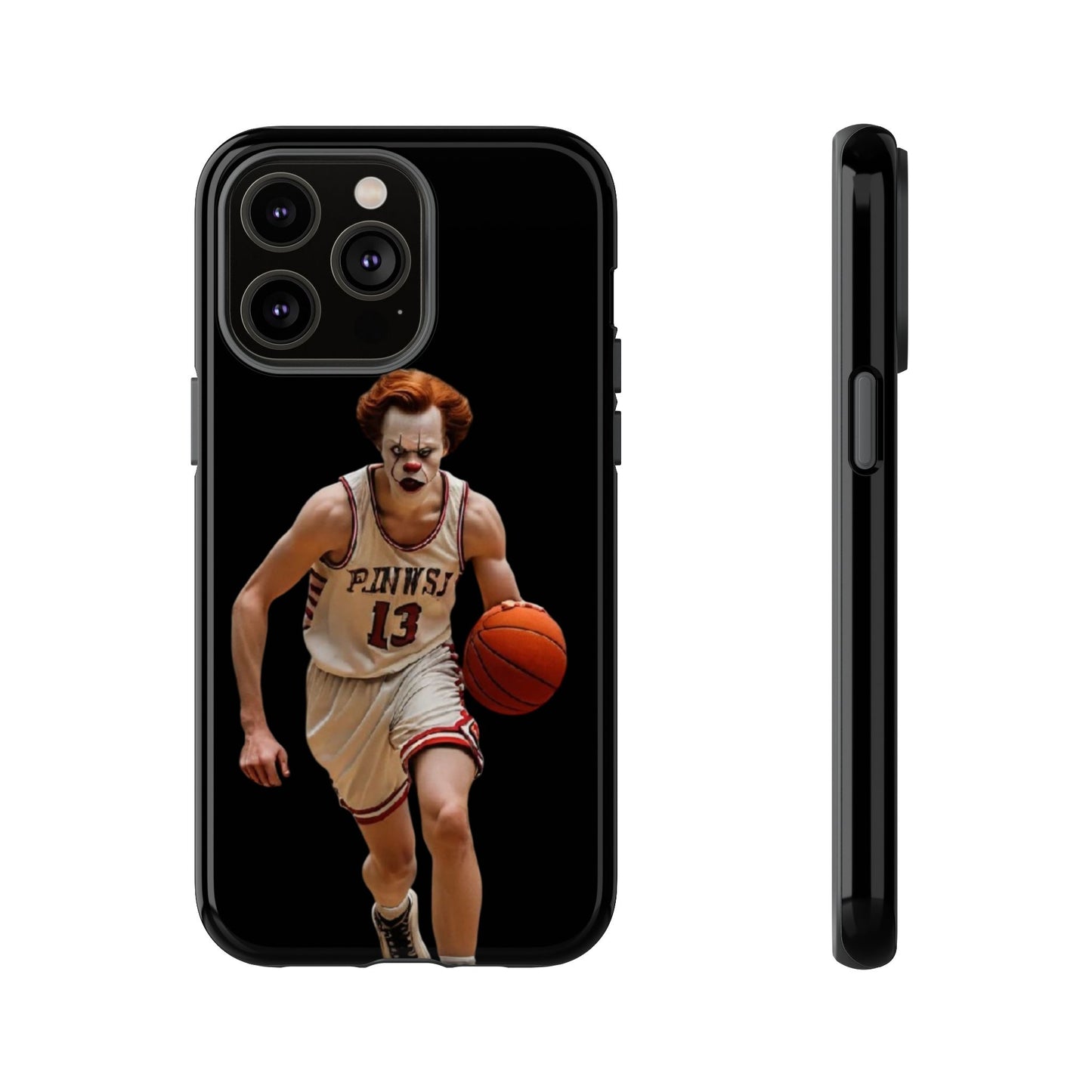 Basketball Clown Samsung and IPhone Phone Case, Tough Cases for Sports Lovers, Unique Gift for Athletes, Fun Phone Accessory, Quirky Sports Merchandise