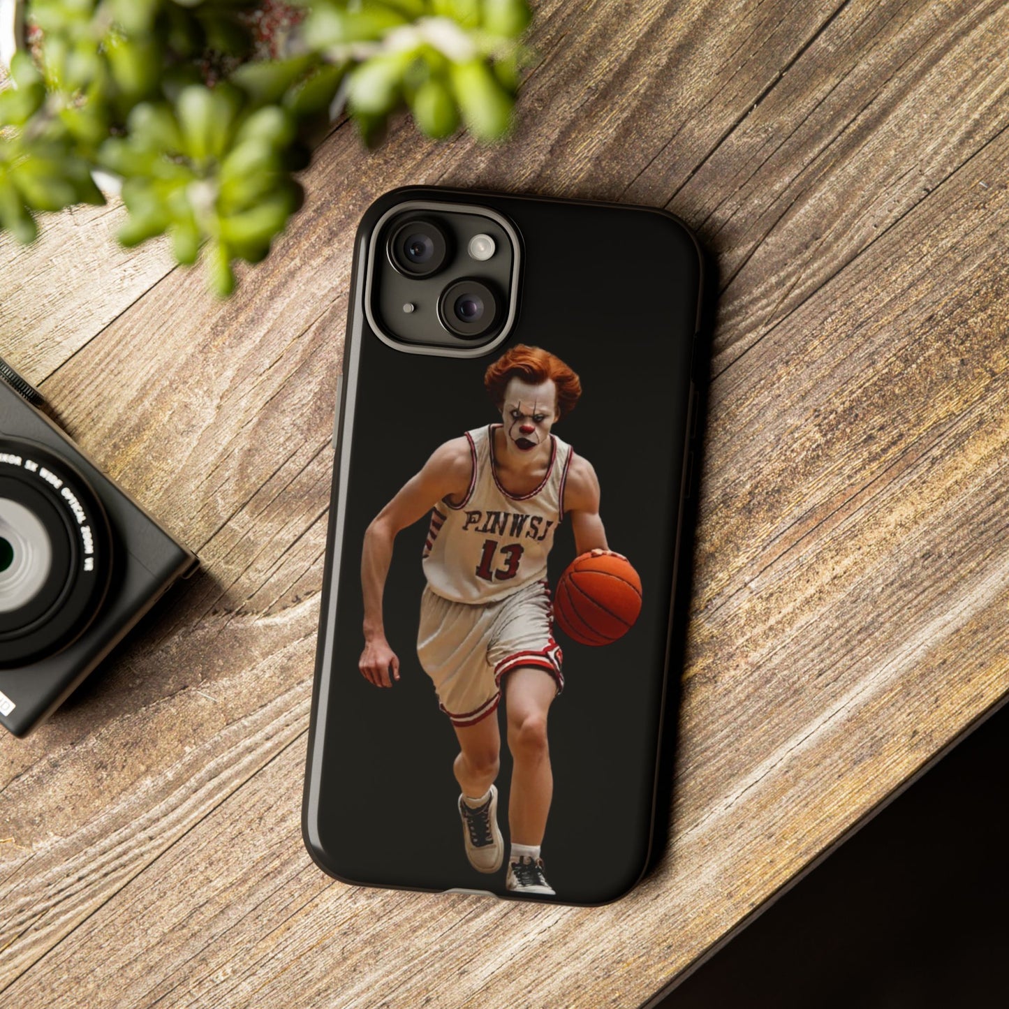 Basketball Clown Samsung and IPhone Phone Case, Tough Cases for Sports Lovers, Unique Gift for Athletes, Fun Phone Accessory, Quirky Sports Merchandise