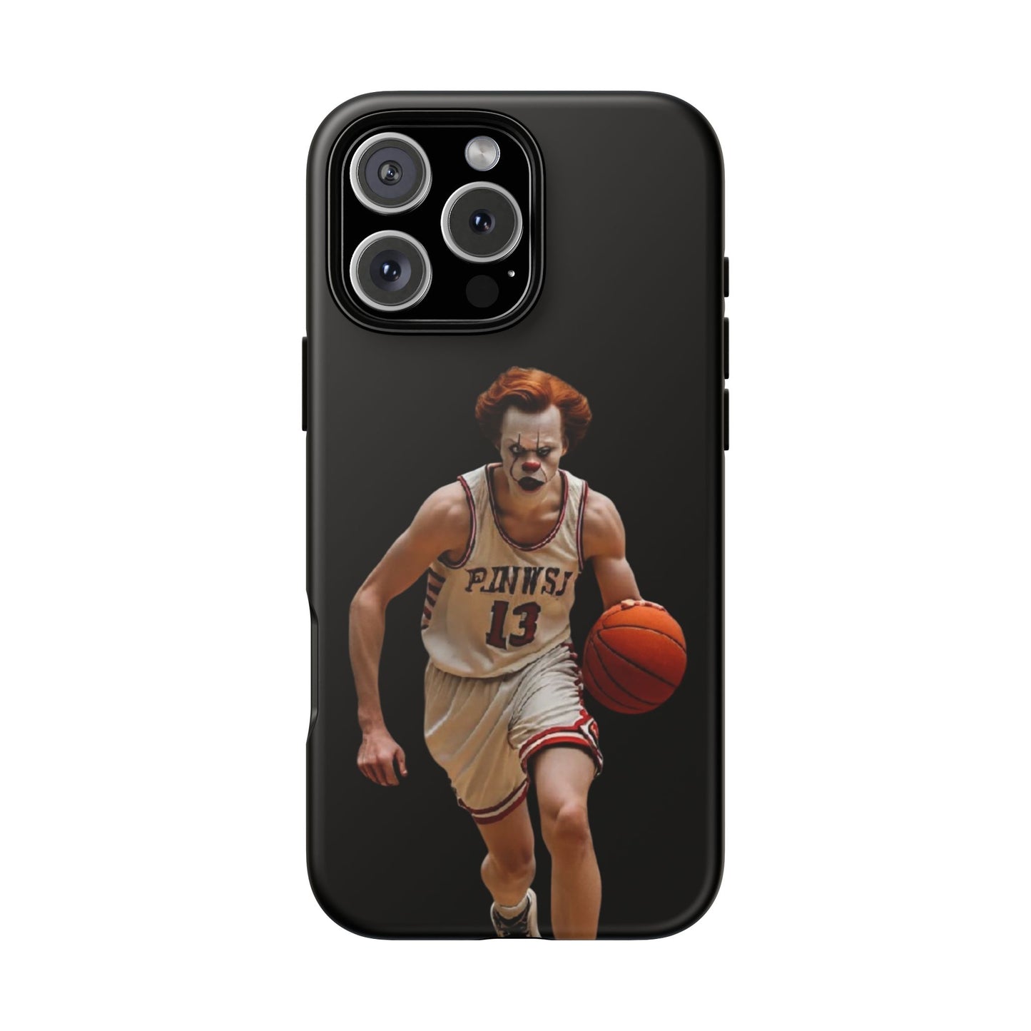 Basketball Clown Samsung and IPhone Phone Case, Tough Cases for Sports Lovers, Unique Gift for Athletes, Fun Phone Accessory, Quirky Sports Merchandise