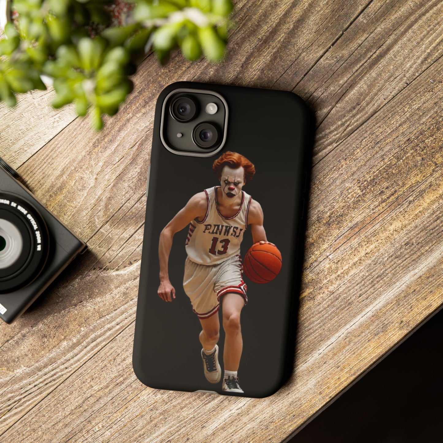 Basketball Clown Samsung and IPhone Phone Case, Tough Cases for Sports Lovers, Unique Gift for Athletes, Fun Phone Accessory, Quirky Sports Merchandise