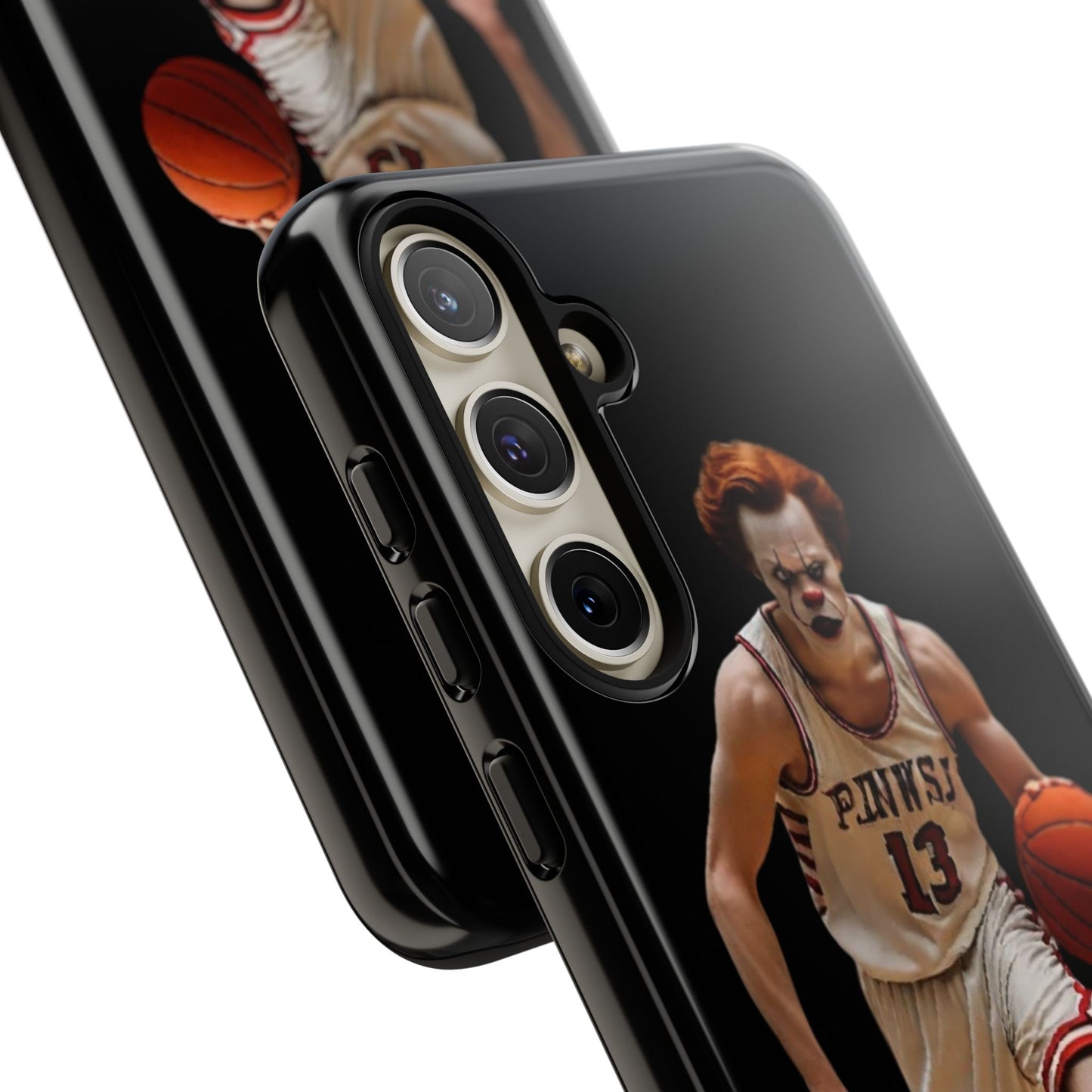 Basketball Clown Samsung and IPhone Phone Case, Tough Cases for Sports Lovers, Unique Gift for Athletes, Fun Phone Accessory, Quirky Sports Merchandise
