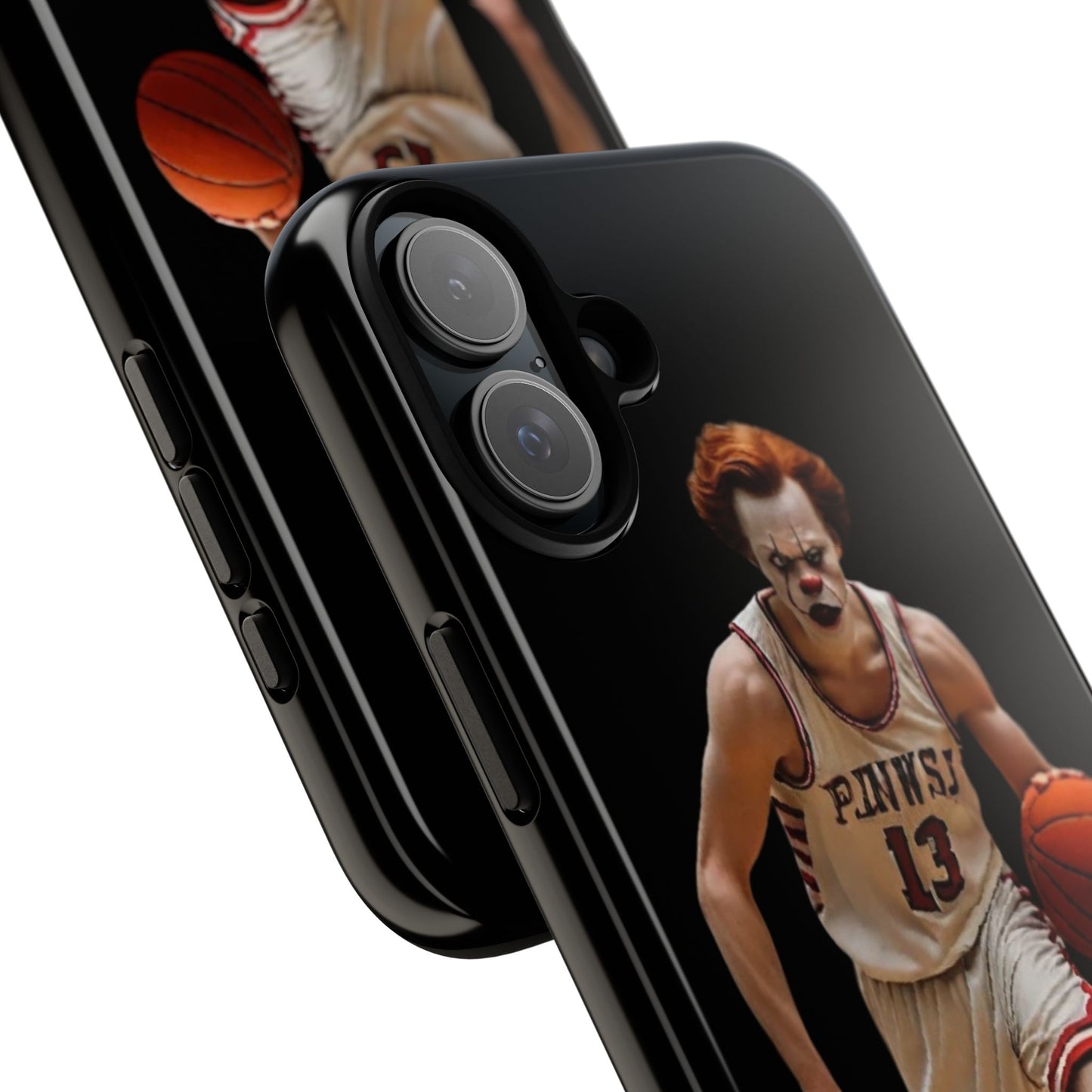 Basketball Clown Samsung and IPhone Phone Case, Tough Cases for Sports Lovers, Unique Gift for Athletes, Fun Phone Accessory, Quirky Sports Merchandise