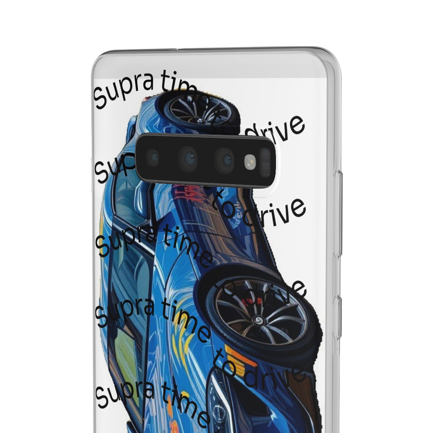 Cool Car Design Flexi Cases - Supra Time to Drive, Phone Cover, Automotive Gift, Trendy Accessory, Car Lover Merchandise