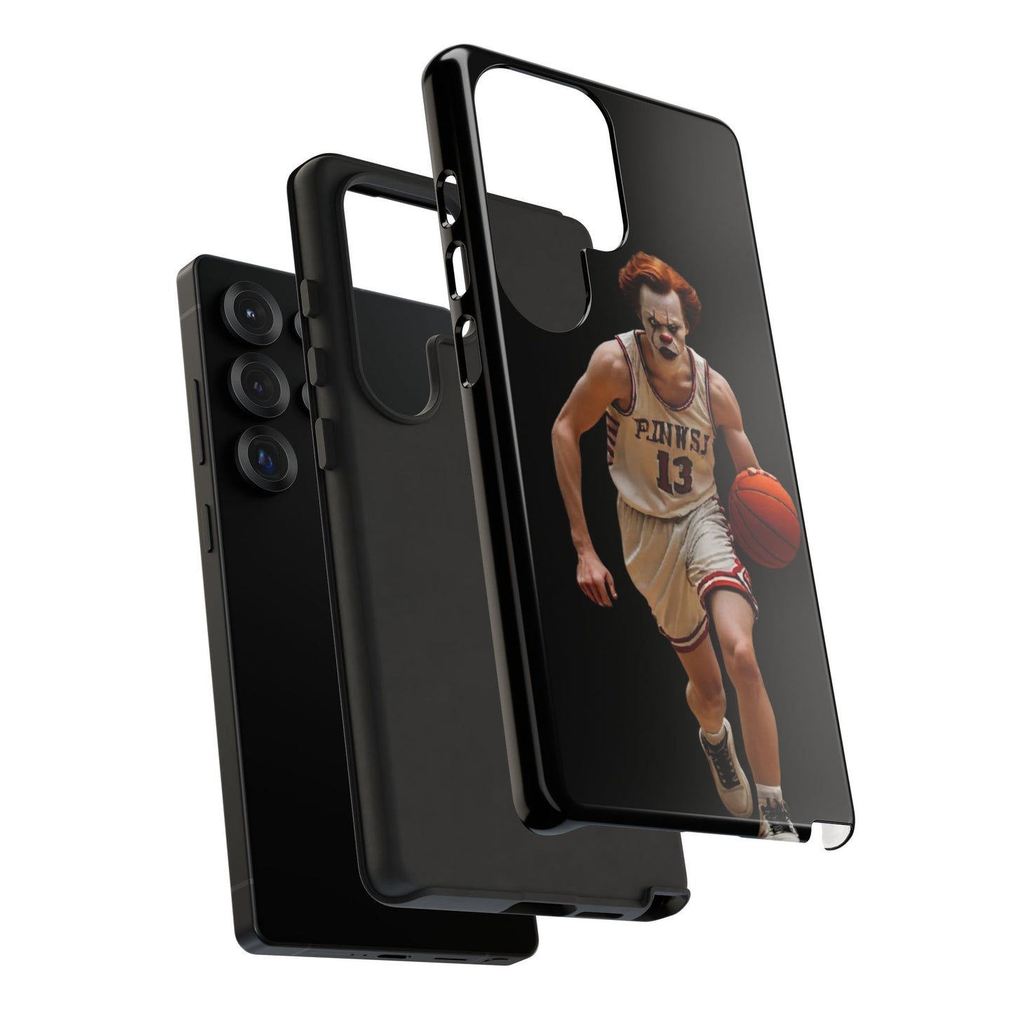 Basketball Clown Samsung and IPhone Phone Case, Tough Cases for Sports Lovers, Unique Gift for Athletes, Fun Phone Accessory, Quirky Sports Merchandise