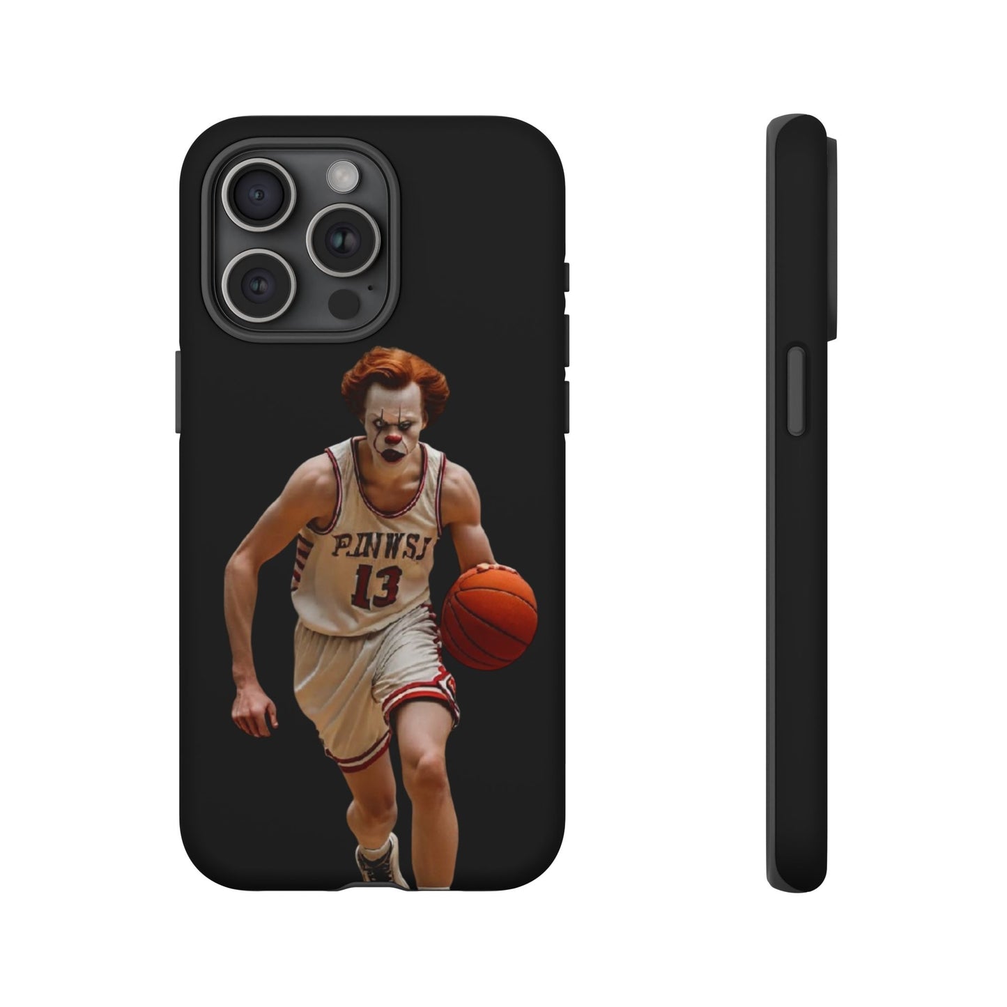 Basketball Clown Samsung and IPhone Phone Case, Tough Cases for Sports Lovers, Unique Gift for Athletes, Fun Phone Accessory, Quirky Sports Merchandise