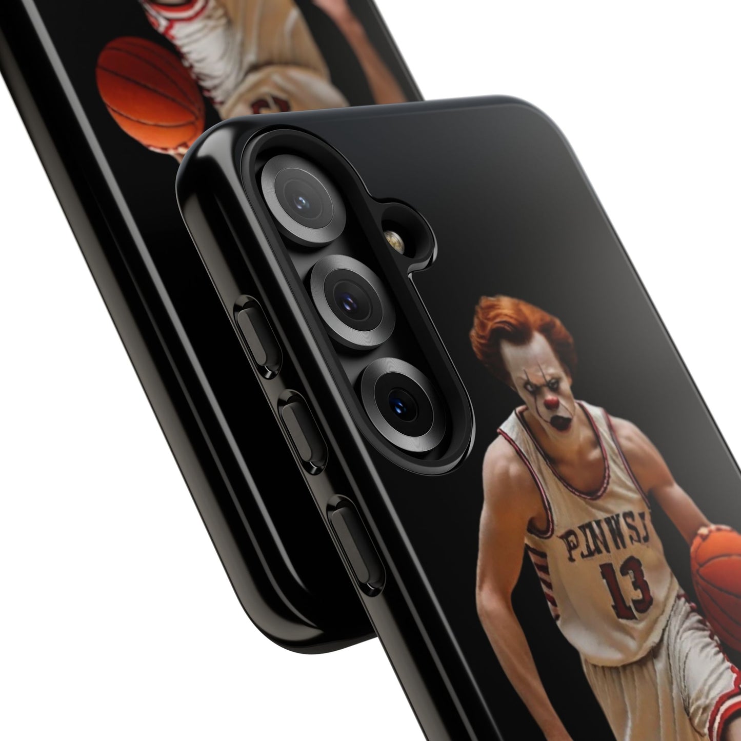 Basketball Clown Samsung and IPhone Phone Case, Tough Cases for Sports Lovers, Unique Gift for Athletes, Fun Phone Accessory, Quirky Sports Merchandise