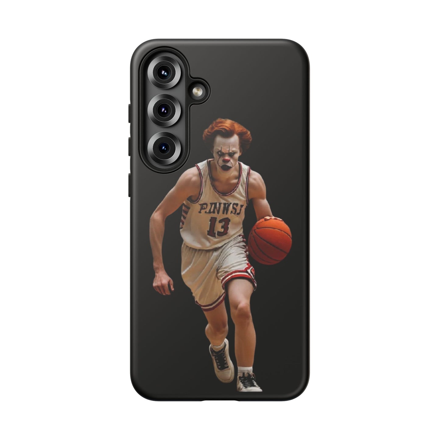 Basketball Clown Samsung and IPhone Phone Case, Tough Cases for Sports Lovers, Unique Gift for Athletes, Fun Phone Accessory, Quirky Sports Merchandise