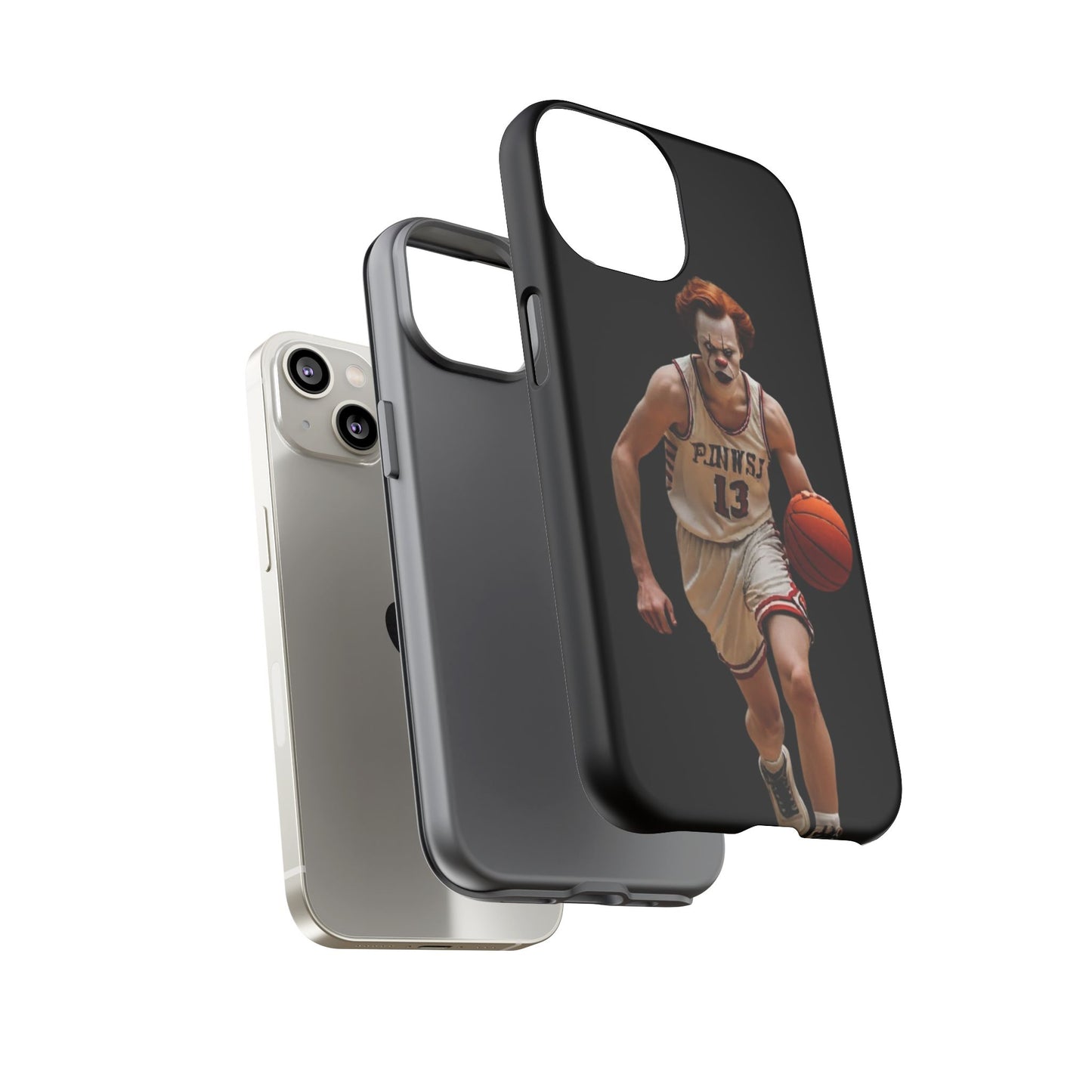 Basketball Clown Samsung and IPhone Phone Case, Tough Cases for Sports Lovers, Unique Gift for Athletes, Fun Phone Accessory, Quirky Sports Merchandise