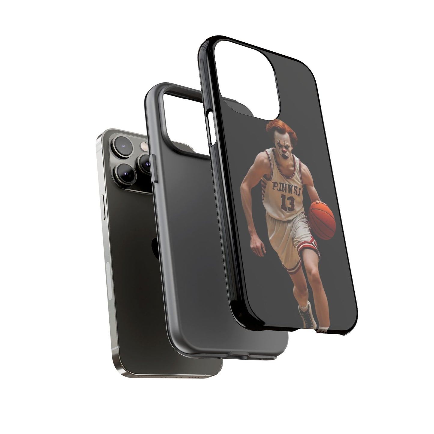 Basketball Clown Samsung and IPhone Phone Case, Tough Cases for Sports Lovers, Unique Gift for Athletes, Fun Phone Accessory, Quirky Sports Merchandise