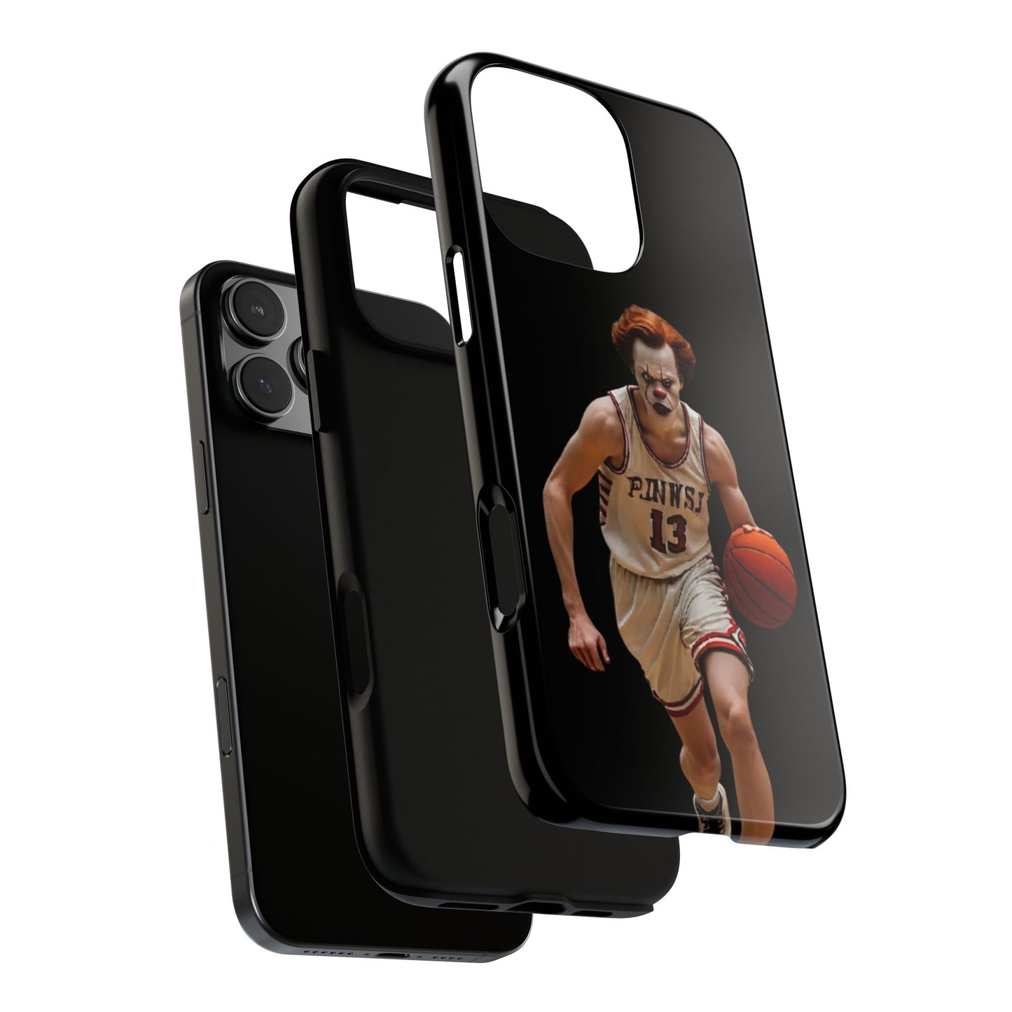 Basketball Clown Samsung and IPhone Phone Case, Tough Cases for Sports Lovers, Unique Gift for Athletes, Fun Phone Accessory, Quirky Sports Merchandise